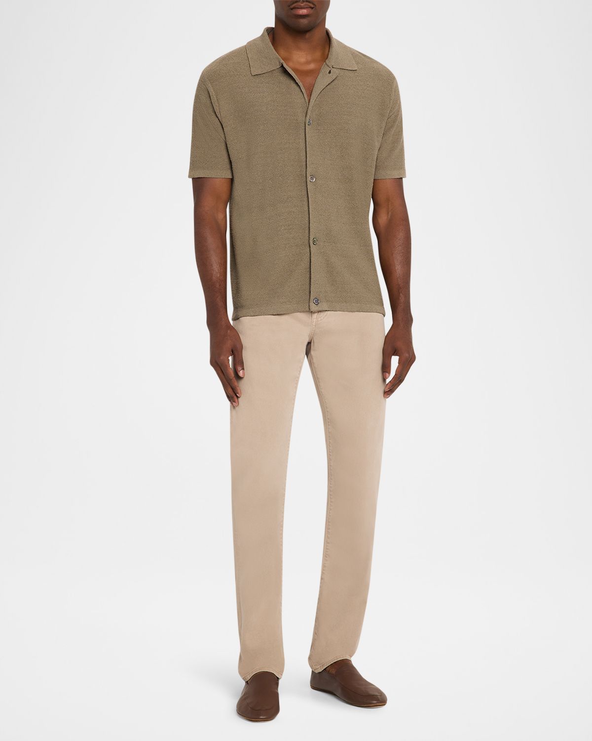 FRAME Men 's Linen-Blend Short-Sleeve Shirt | Thumbnail 4 FRAME Men 's Linen-Blend Short-Sleeve Shirt | Thumbnail 4