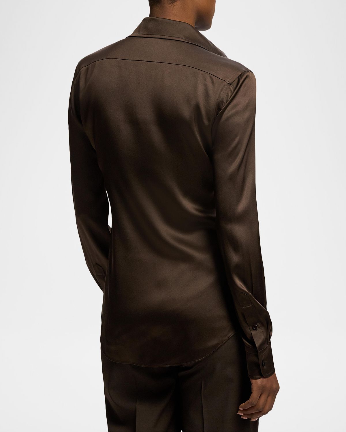 Ralph Lauren Collection Silk Classic Button-Down Shirt | Thumbnail 3 Ralph Lauren Collection Silk Classic Button-Down Shirt | Thumbnail 3