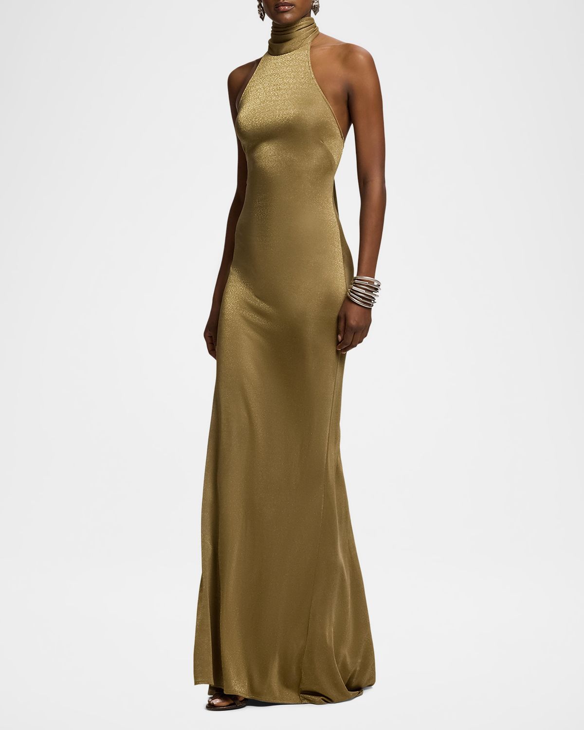 Ralph Lauren Collection Kelsie Metallic Jersey Evening Dress | Thumbnail 2