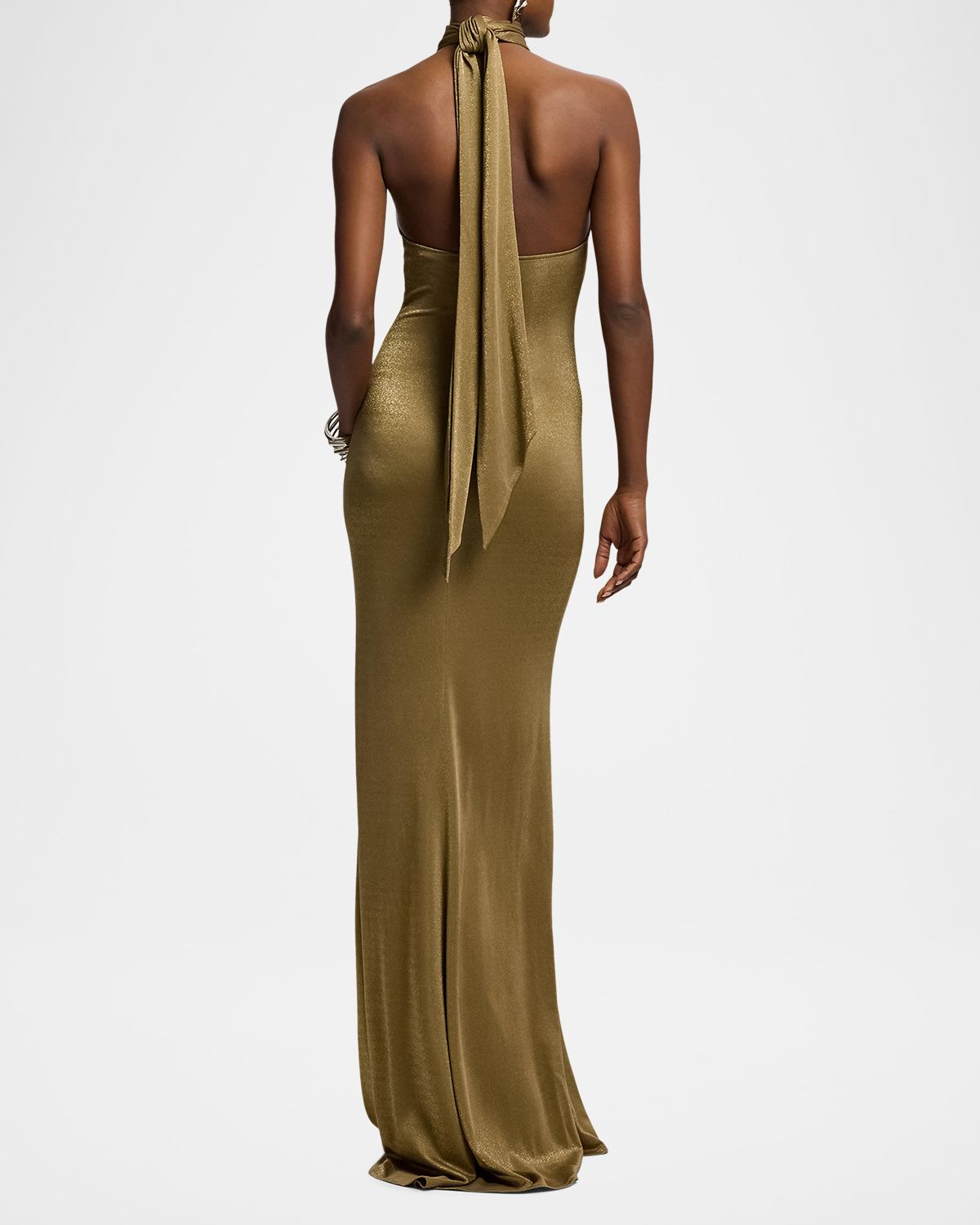 Ralph Lauren Collection Kelsie Metallic Jersey Evening Dress | Thumbnail 3