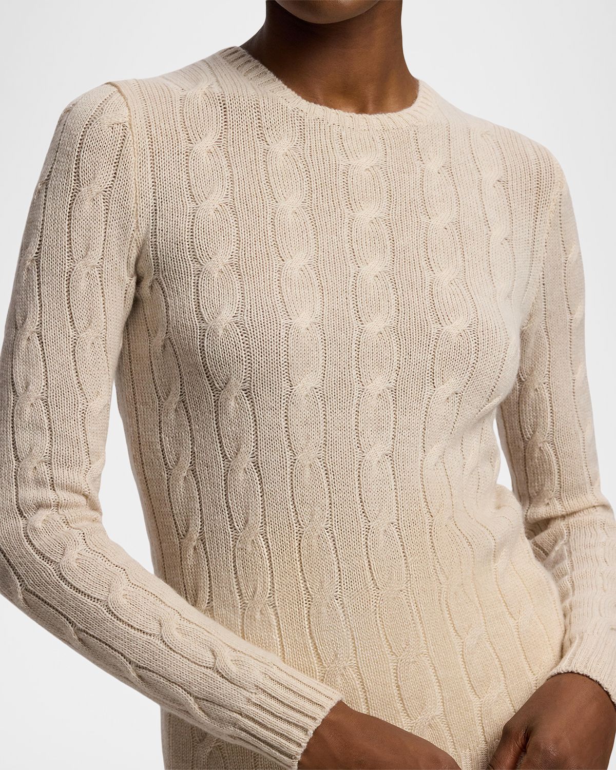 Ralph Lauren Collection Cable-Knit Cashmere Crewneck Sweater | Thumbnail 5