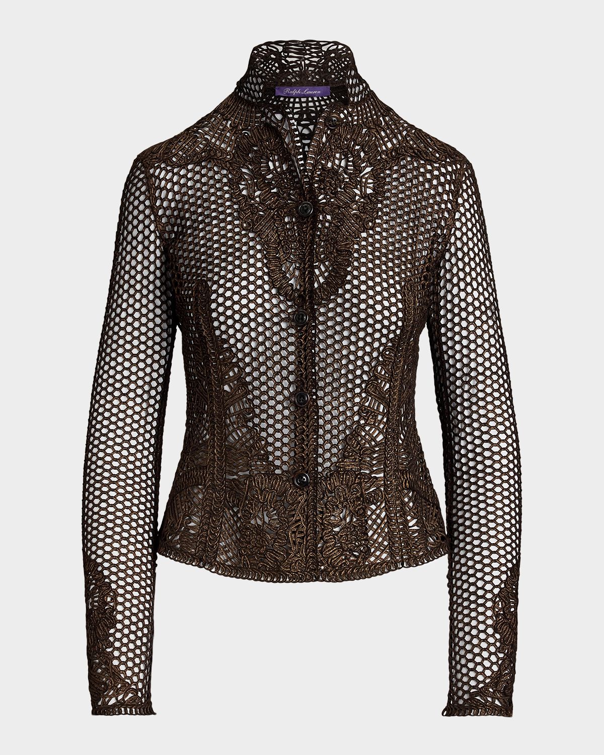 Ralph Lauren Collection Wes Foiled Lamb-Suede Jacket