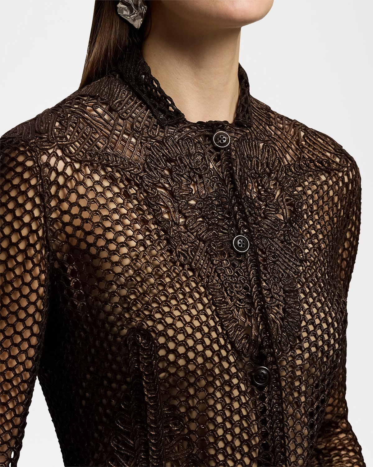 Ralph Lauren Collection Wes Foiled Lamb-Suede Jacket | Thumbnail 5