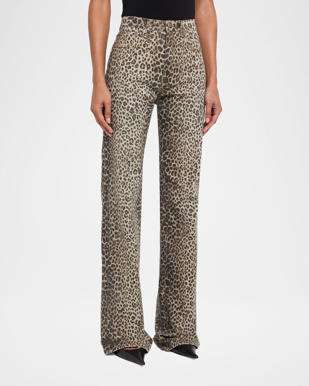 R13 Jane Wide-Leg Leopard Jeans | Thumbnail 4 R13 Jane Wide-Leg Leopard Jeans | Thumbnail 4