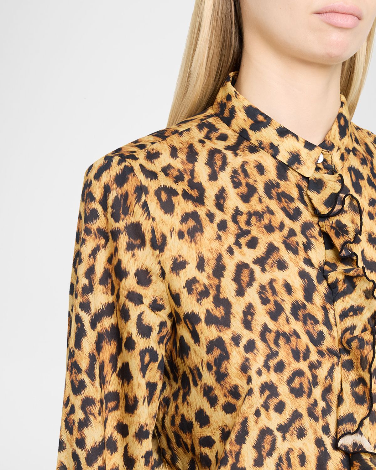 R13 Leopard-Print Cotton Ruffle Blouse | Thumbnail 5 R13 Leopard-Print Cotton Ruffle Blouse | Thumbnail 5