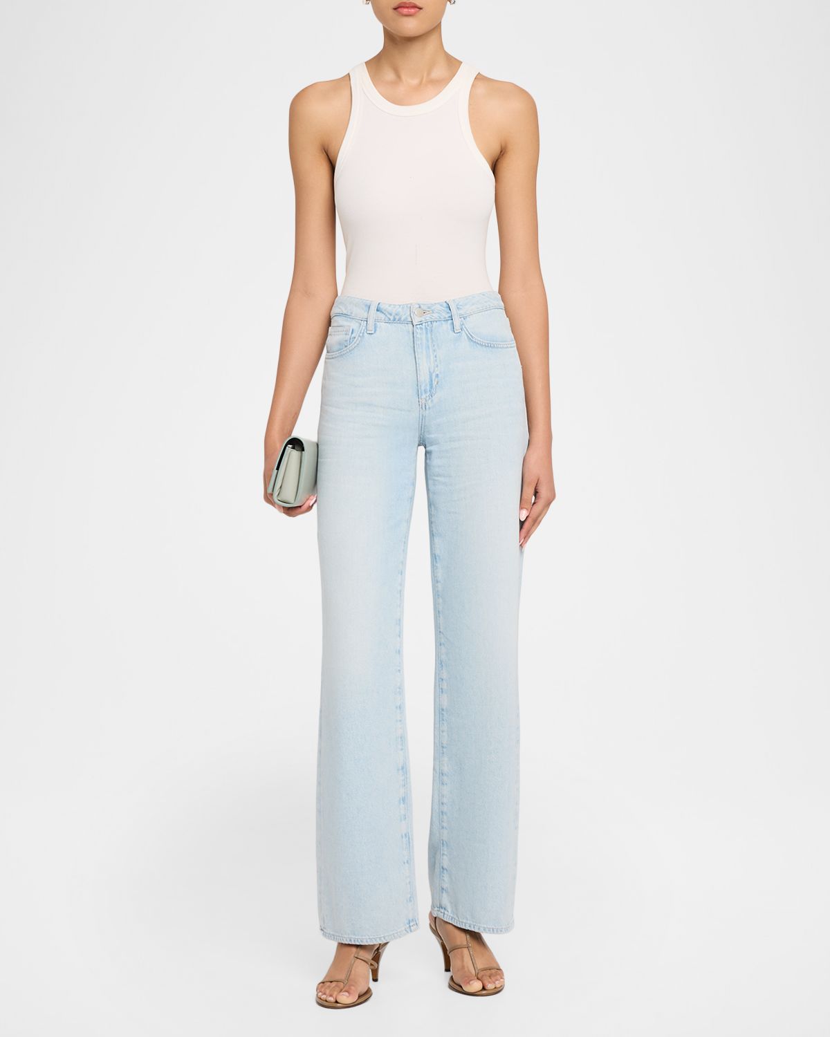 L 'Agence Scottie High-Rise Wide-Leg Denim jeans