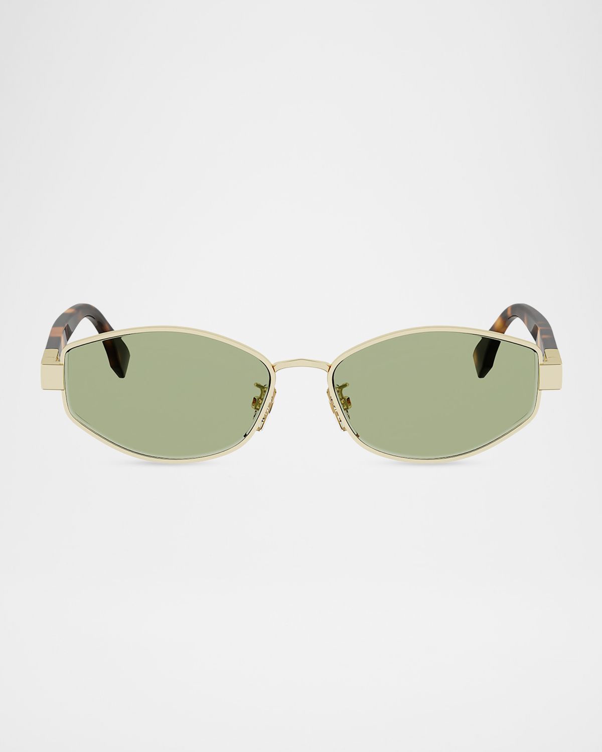 Fendi 56mm Metal Oval Sunglasses