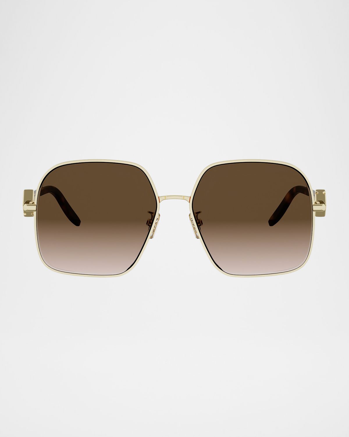 Fendi FF Diamonds 58mm Metal Square Sunglasses