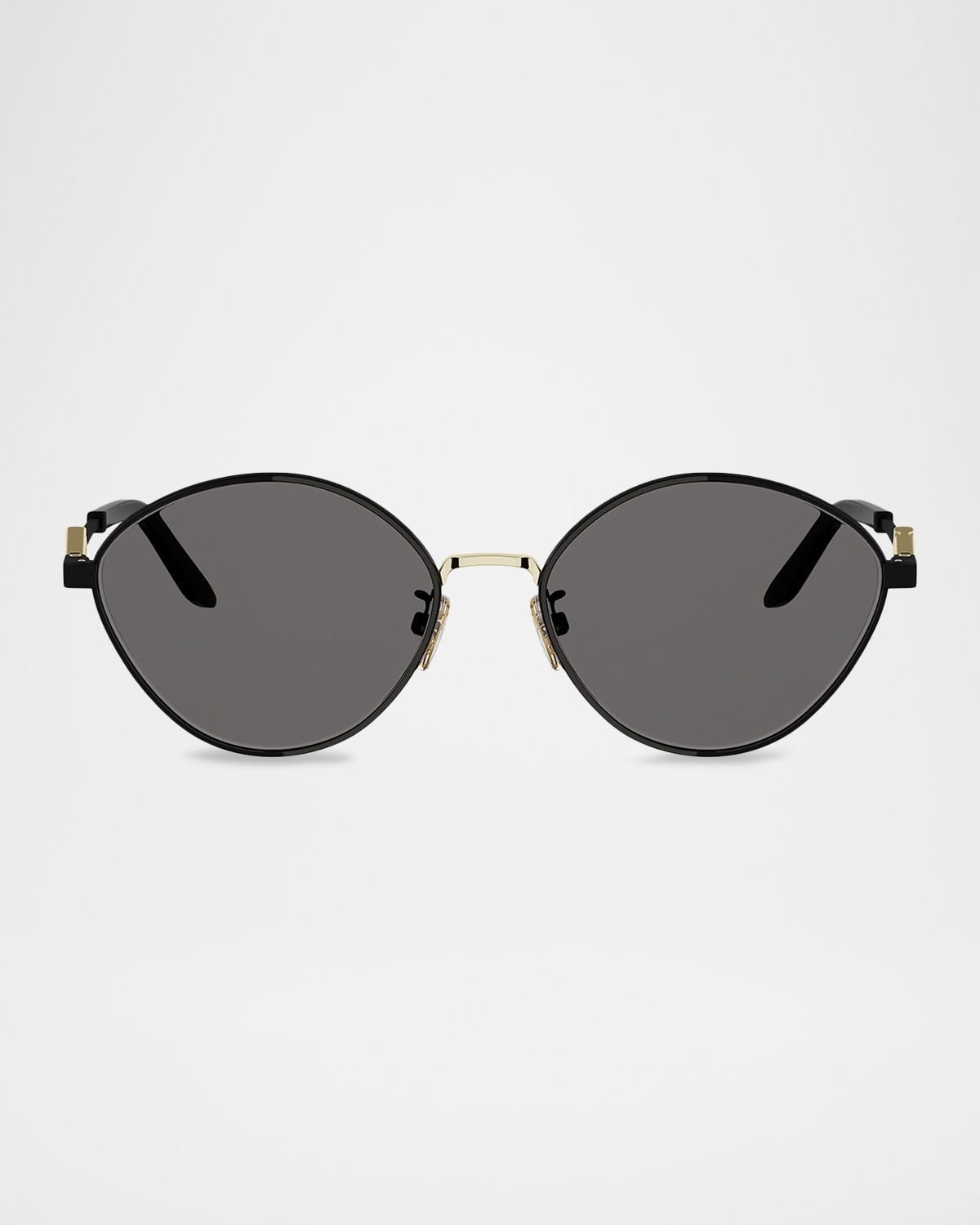 Fendi FF Diamonds 55mm Metal Oval Sunglasses