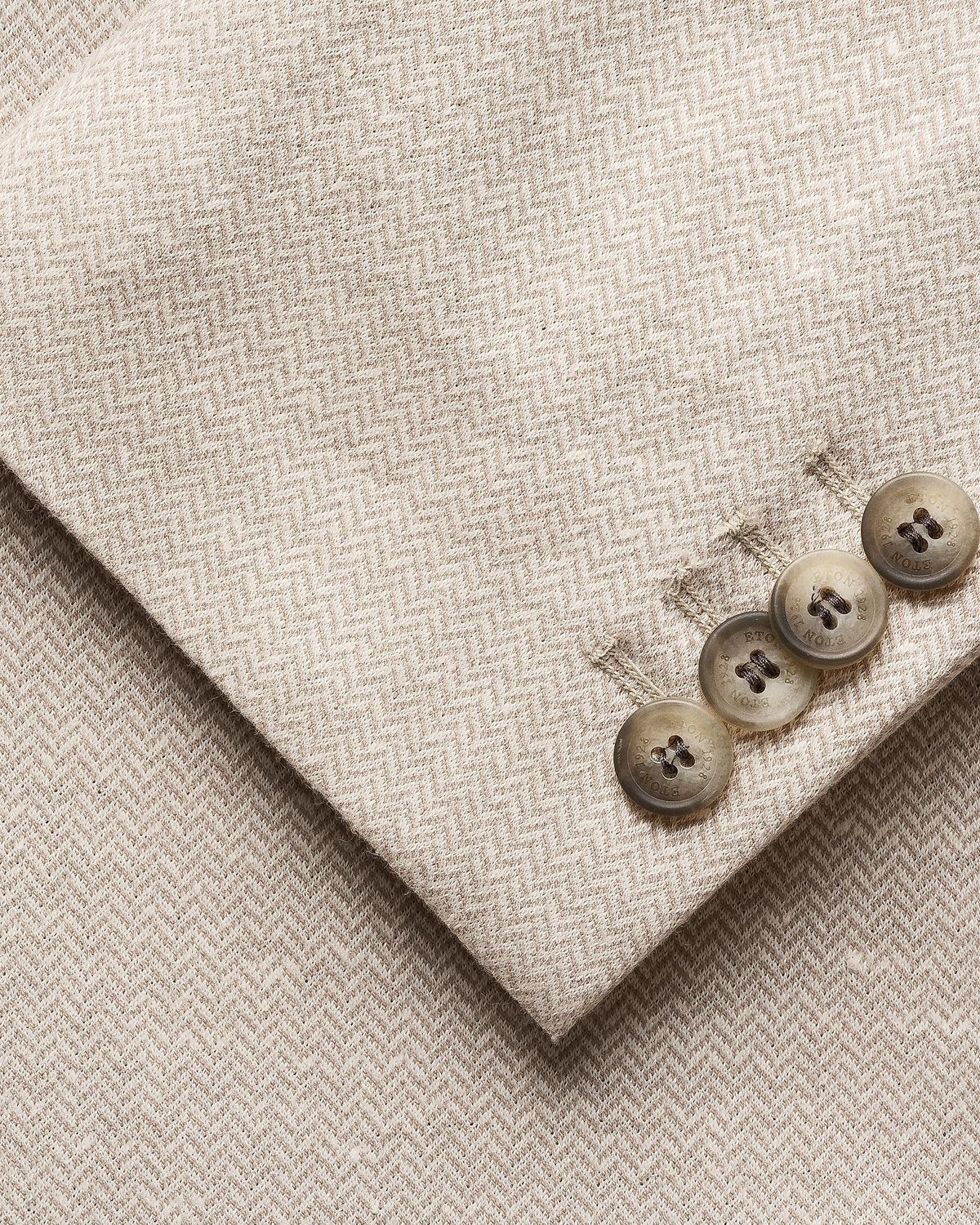 Eton Herringbone Linen Jersey Soft Jacket | Thumbnail 4 Eton Herringbone Linen Jersey Soft Jacket | Thumbnail 4
