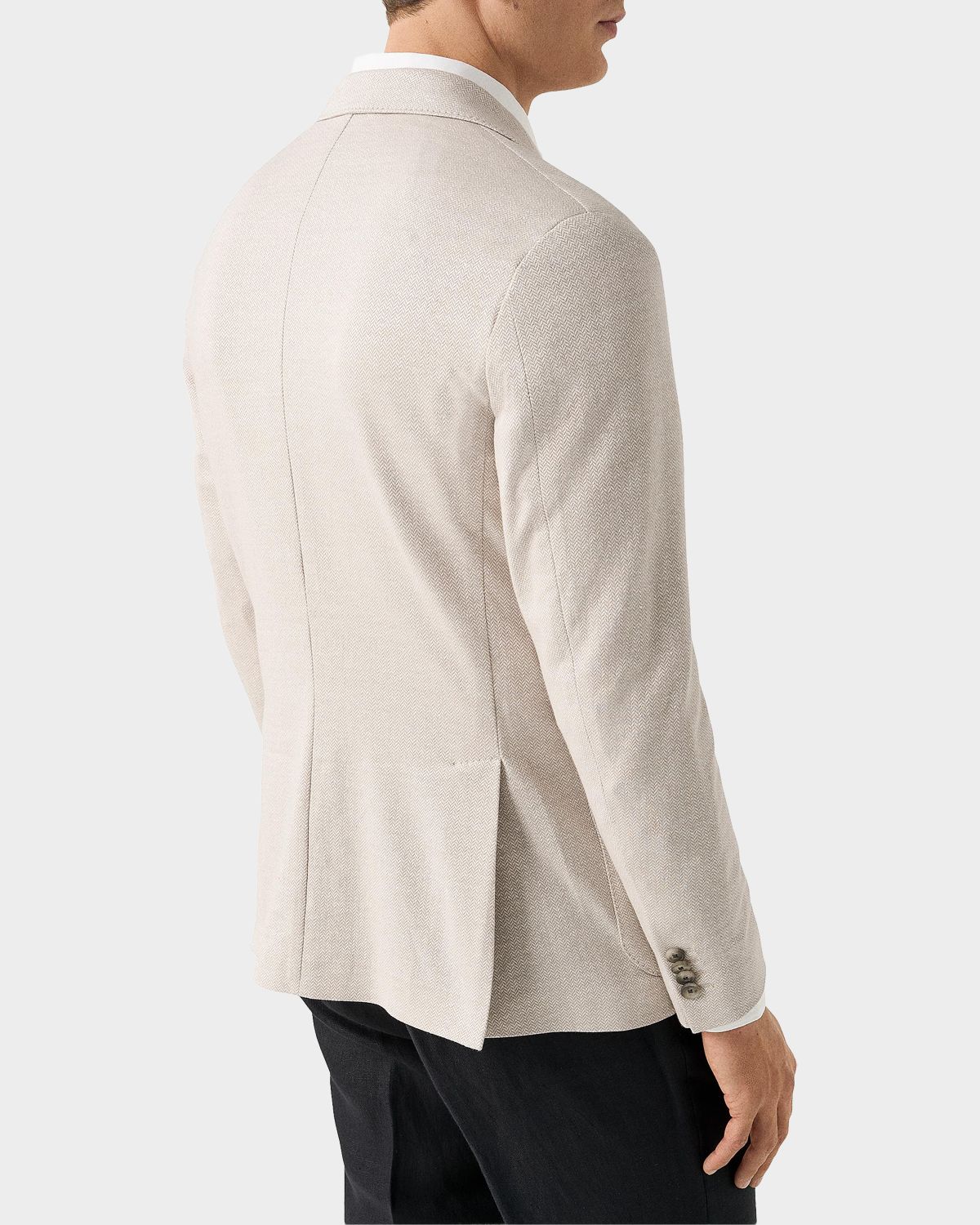 Eton Herringbone Linen Jersey Soft Jacket | Thumbnail 5 Eton Herringbone Linen Jersey Soft Jacket | Thumbnail 5