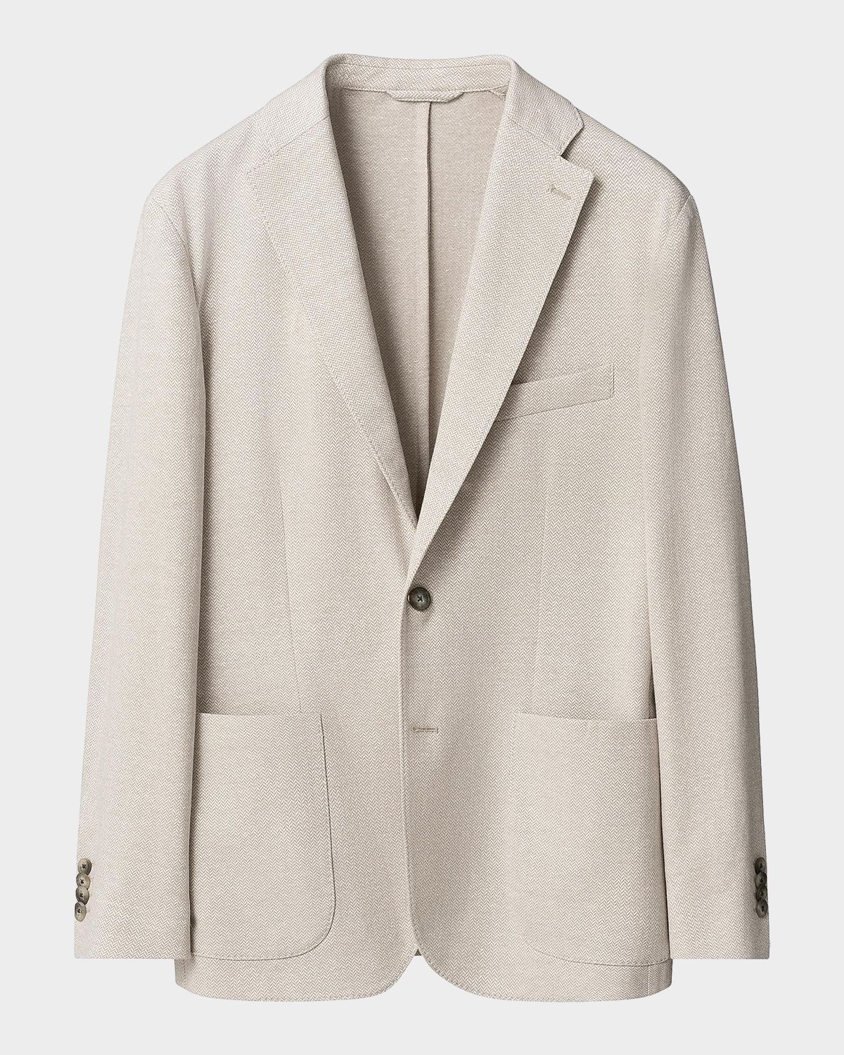 Eton Herringbone Linen Jersey Soft Jacket