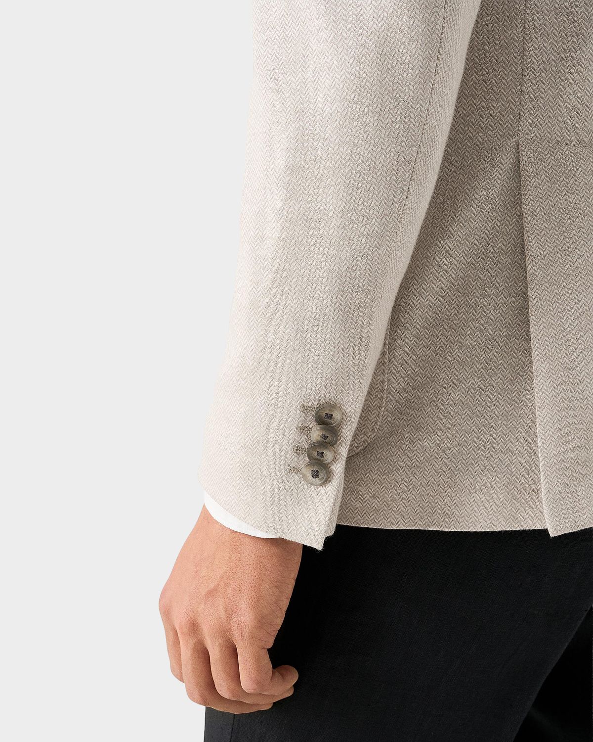 Eton Herringbone Linen Jersey Soft Jacket | Thumbnail 7 Eton Herringbone Linen Jersey Soft Jacket | Thumbnail 7
