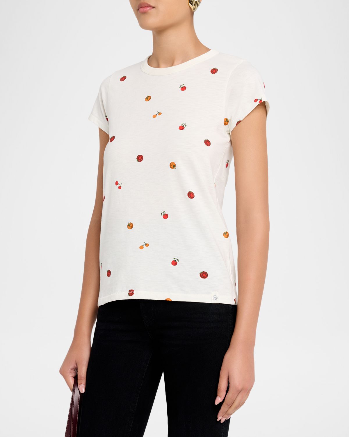 Rag & Bone All Over Tomato Baby Tee | Thumbnail 4