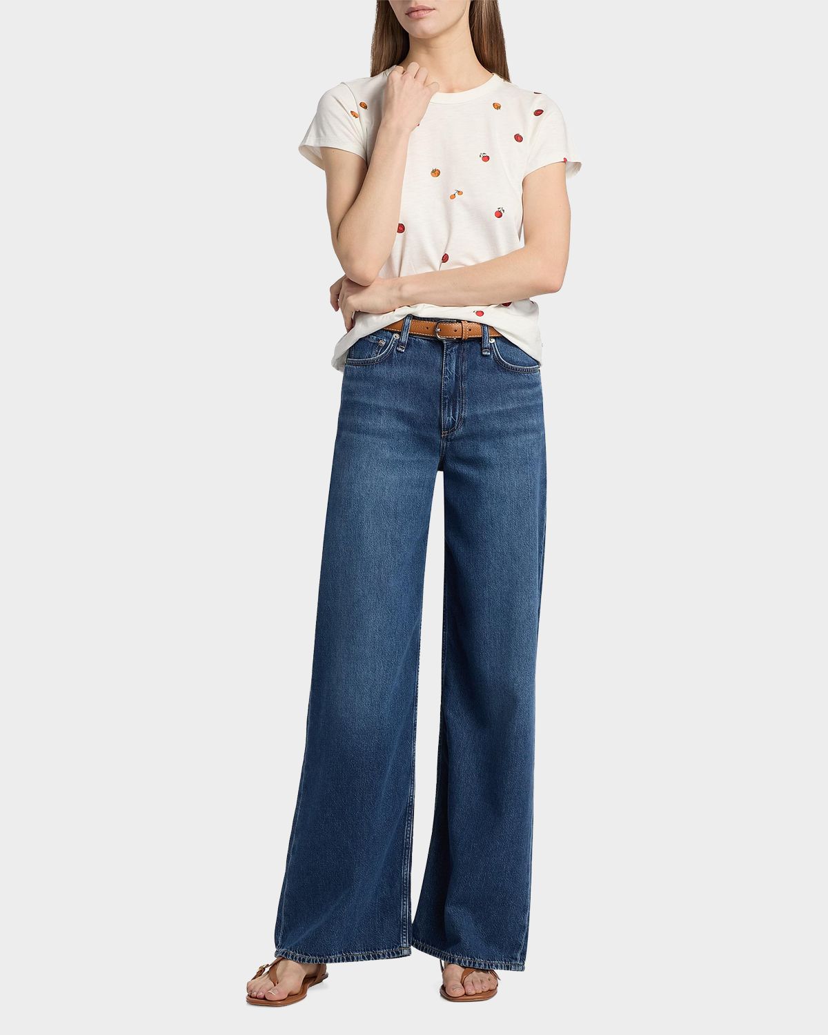 Rag & Bone Sofie Featherweight Denim Wide-Leg Jeans | Thumbnail 2