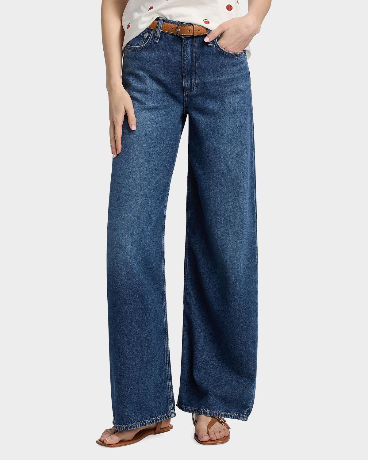 Rag & Bone Sofie Featherweight Denim Wide-Leg Jeans | Thumbnail 4