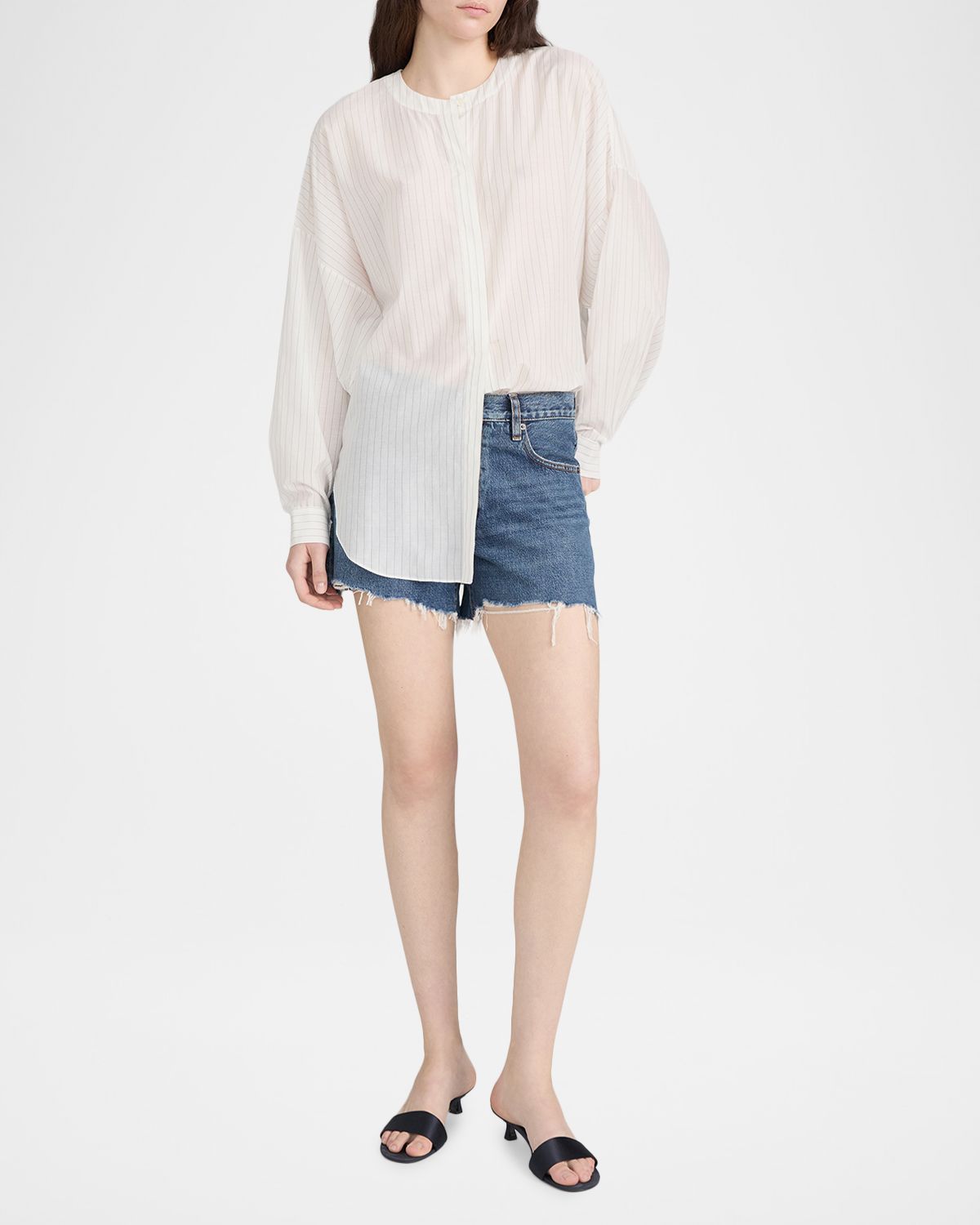 FRAME The Long Hand Denim Shorts | Thumbnail 7 FRAME The Long Hand Denim Shorts | Thumbnail 7