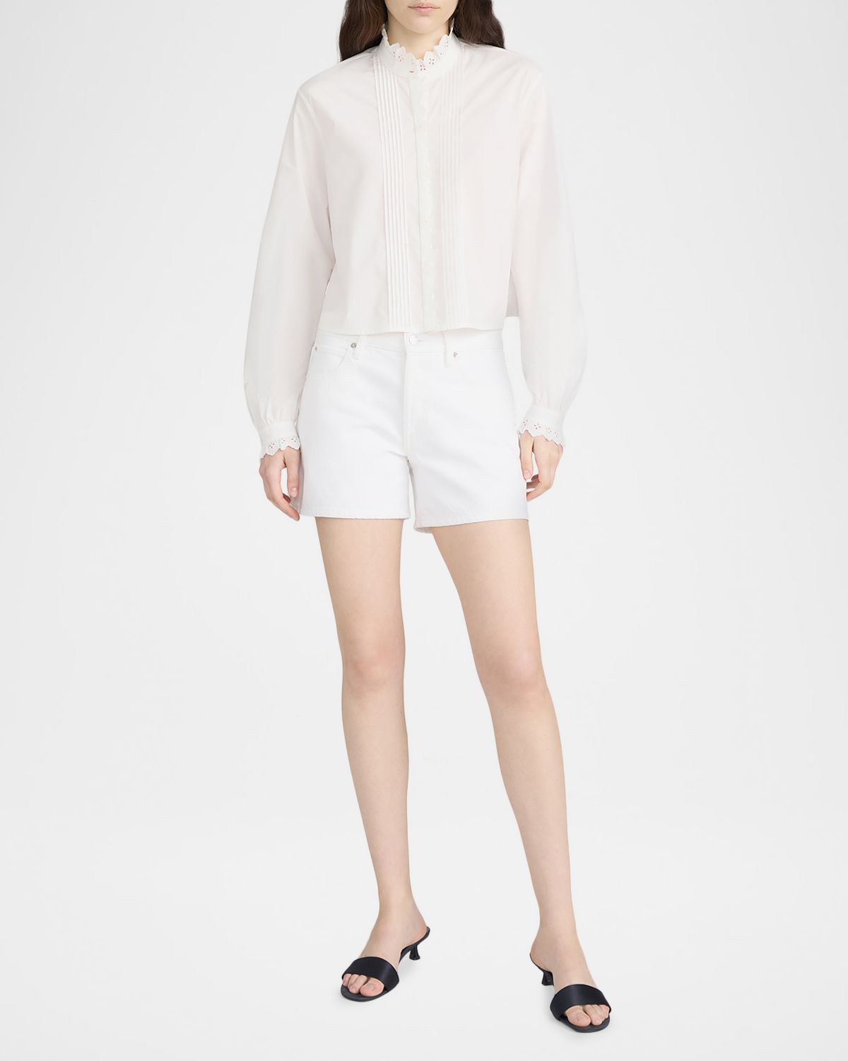 FRAME The Long Hang Denim Shorts | Thumbnail 7 FRAME The Long Hang Denim Shorts | Thumbnail 7