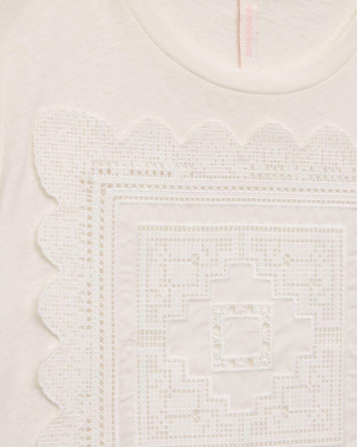 Zimmermann Girl 's Solstice Applique Linen-Cotton T-Shirt, Size 1-12 | Thumbnail 3 Zimmermann Girl 's Solstice Applique Linen-Cotton T-Shirt, Size 1-12 | Thumbnail 3