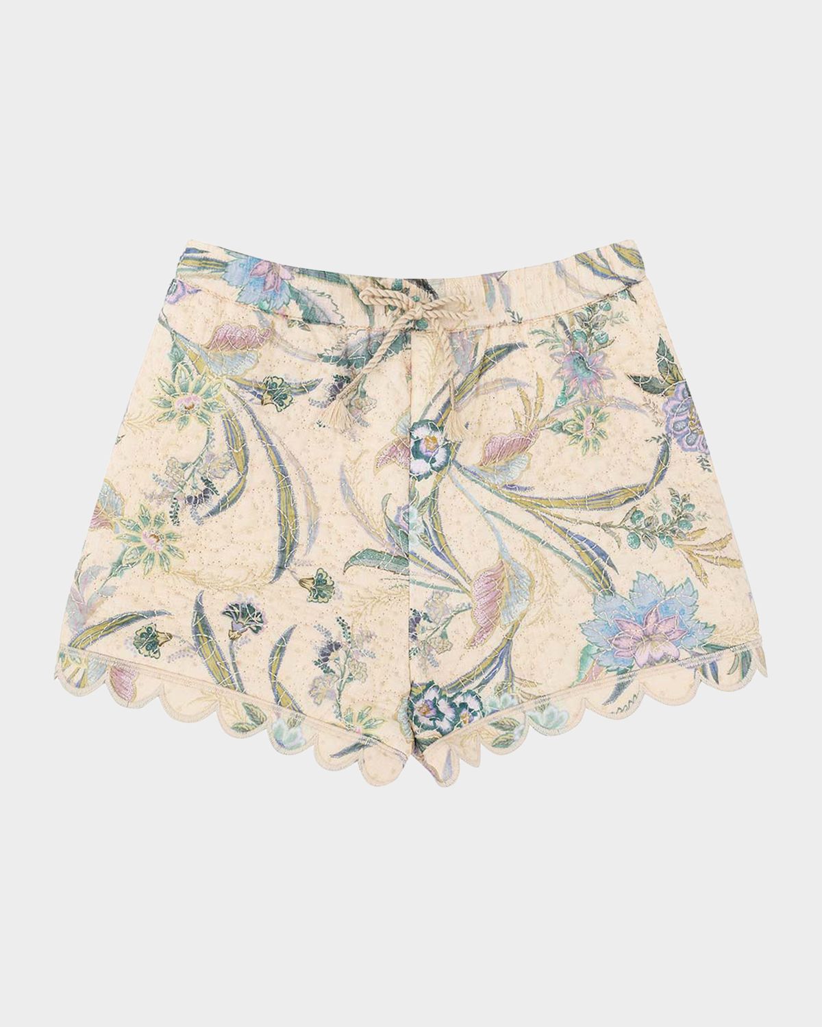 Zimmermann Girl 's Indra Floral-Print Quilted Shorts, Size 1-