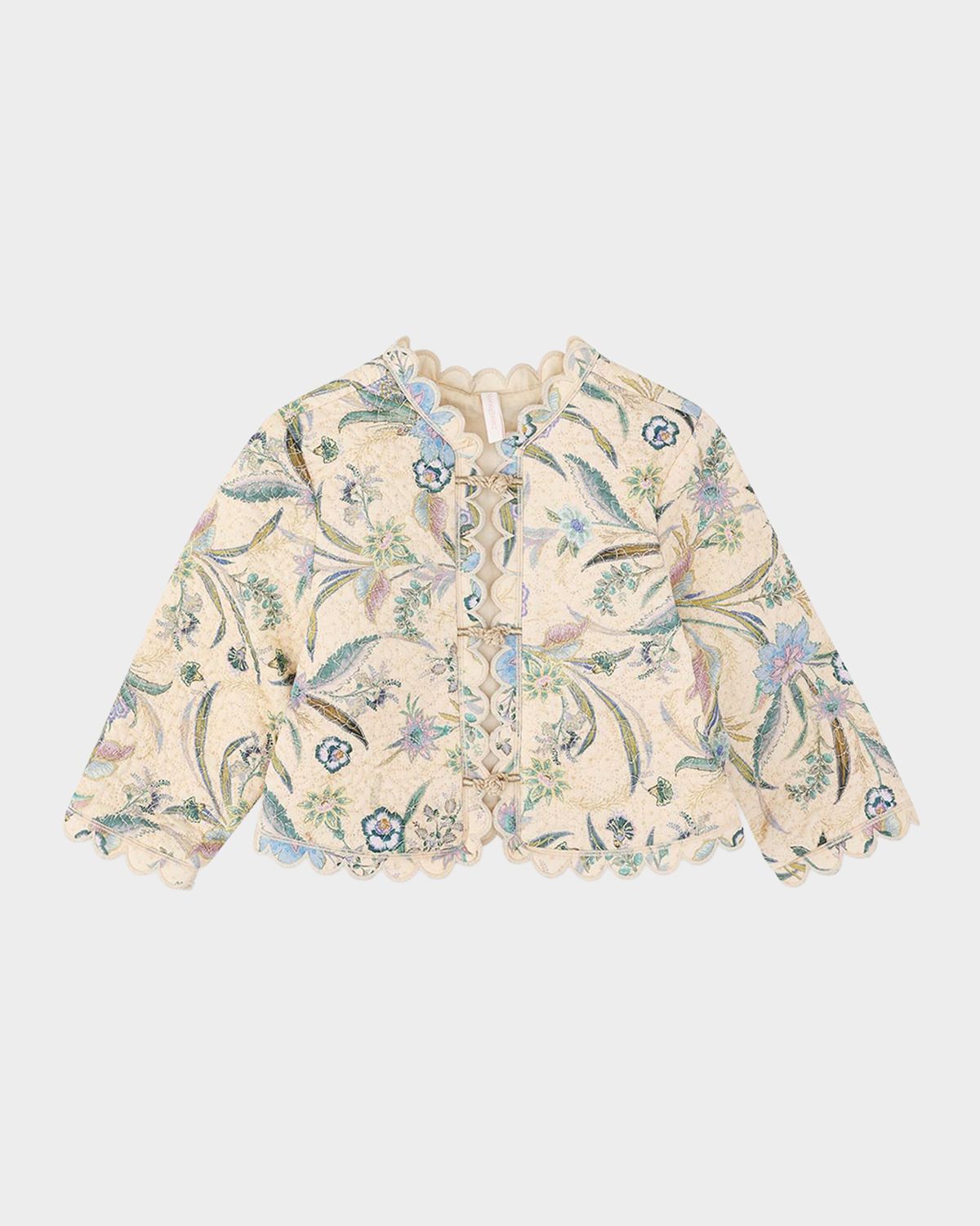 Zimmermann Girl 's Indra Floral Quilted Jacket, Size 1- | Thumbnail 3