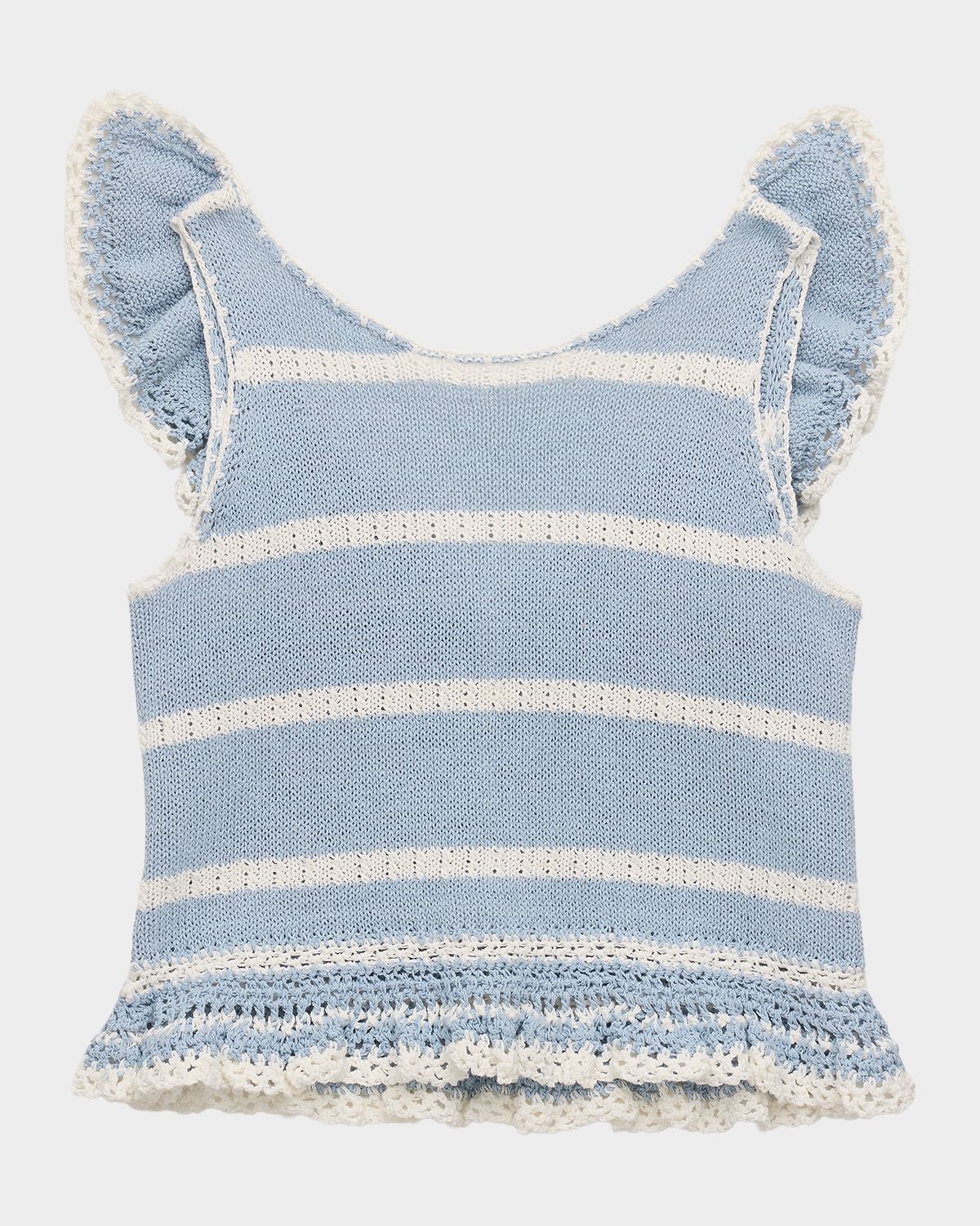 Zimmermann Girl 's Indra Frill Knit Top, Size 1-12