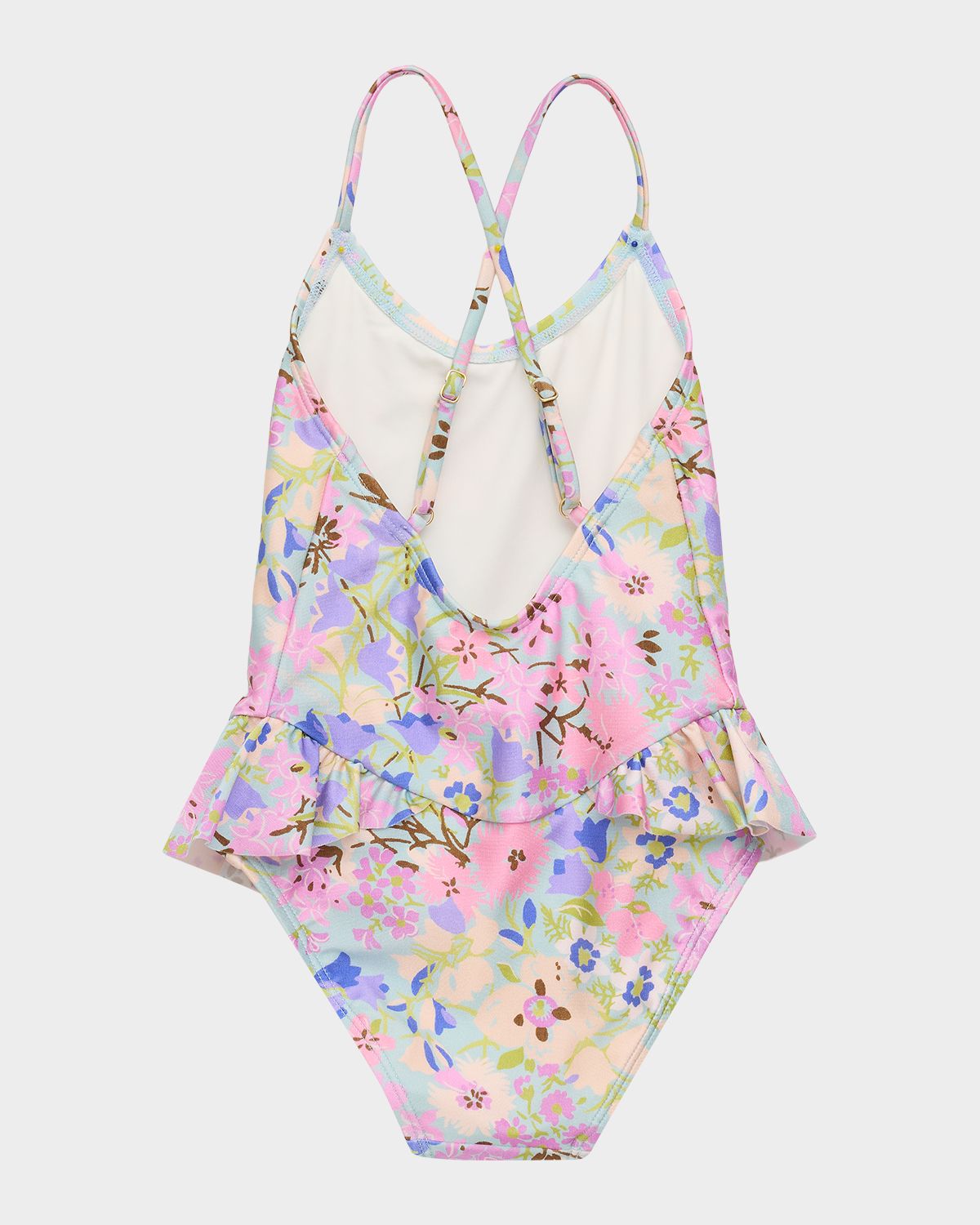 Zimmermann Girl 's Solstice Frill One-Piece Swimsuit, Size 1-12