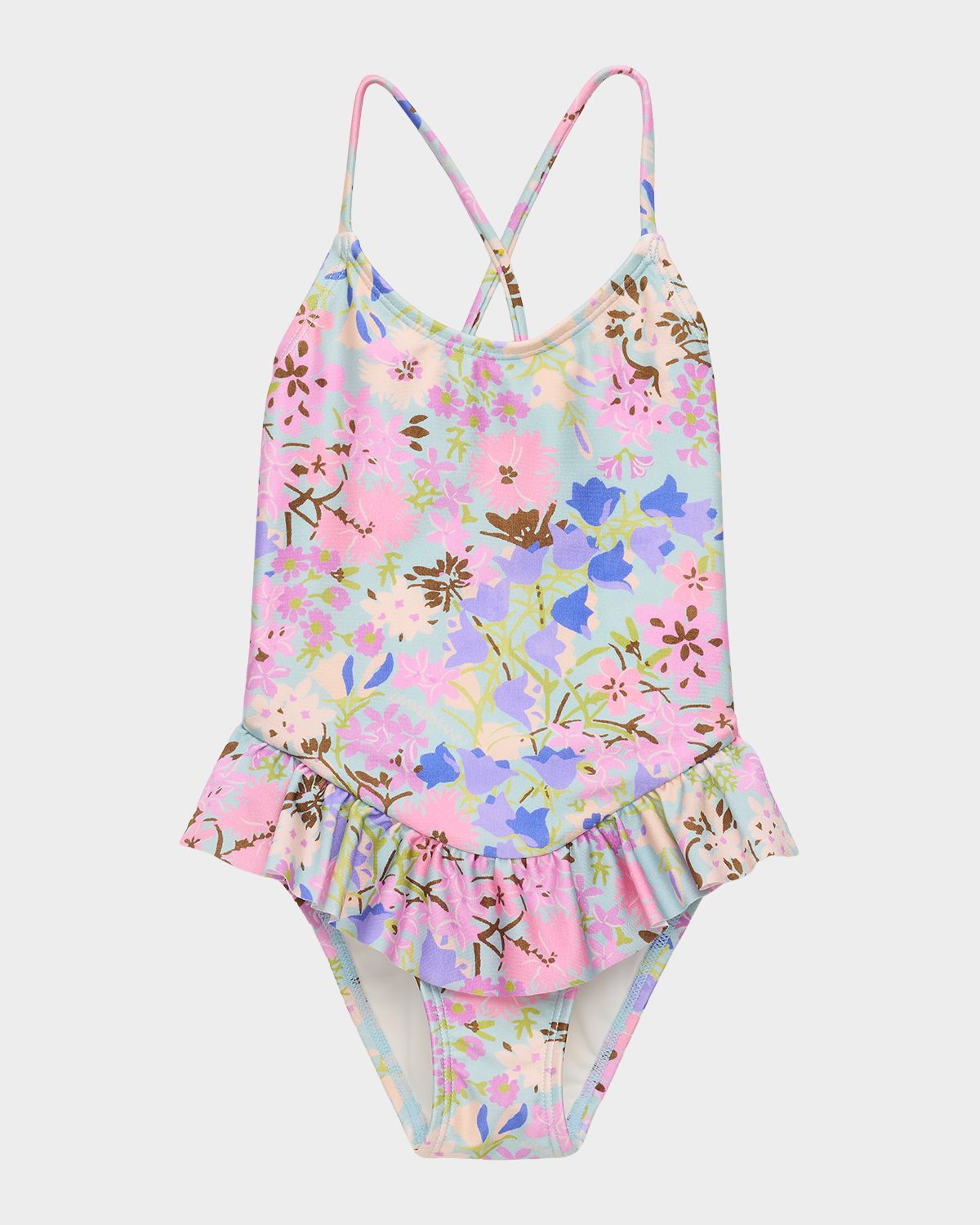 Zimmermann Girl 's Solstice Frill One-Piece Swimsuit, Size 1-12
