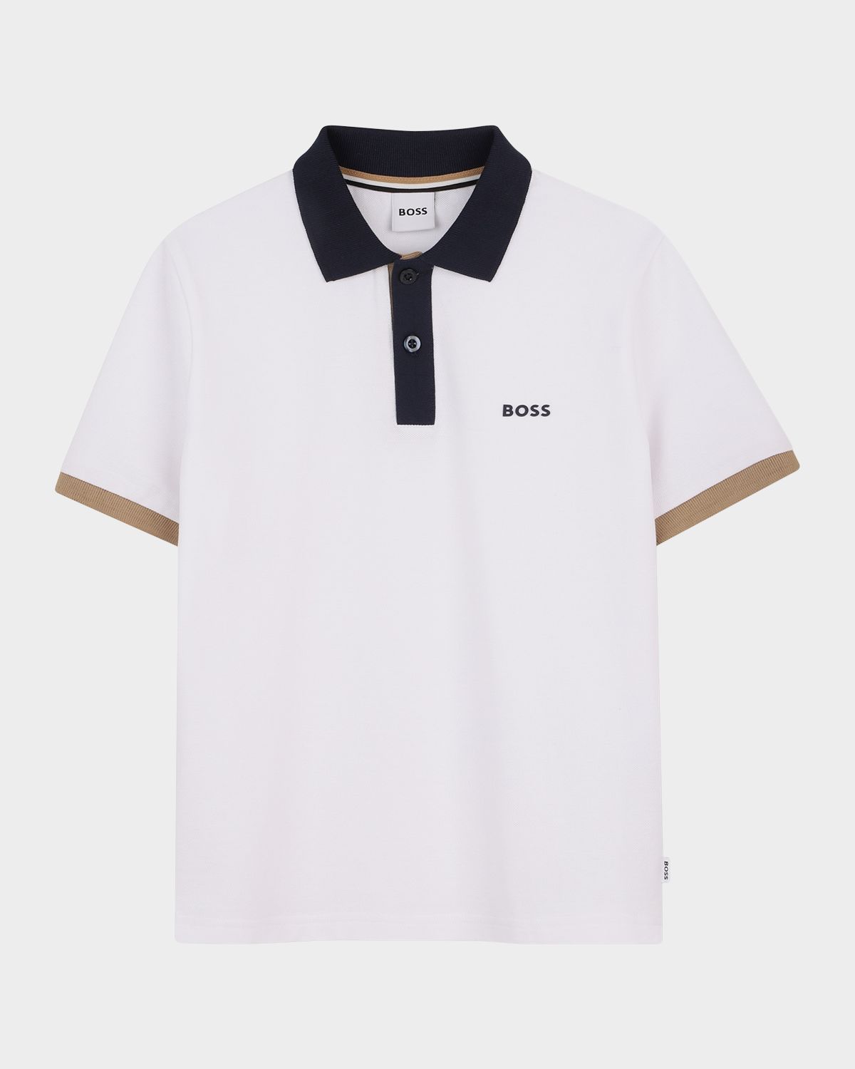 BOSS Boy 's Stretch Cotton Short-Sleeve Polo Shirt, Size 4-6