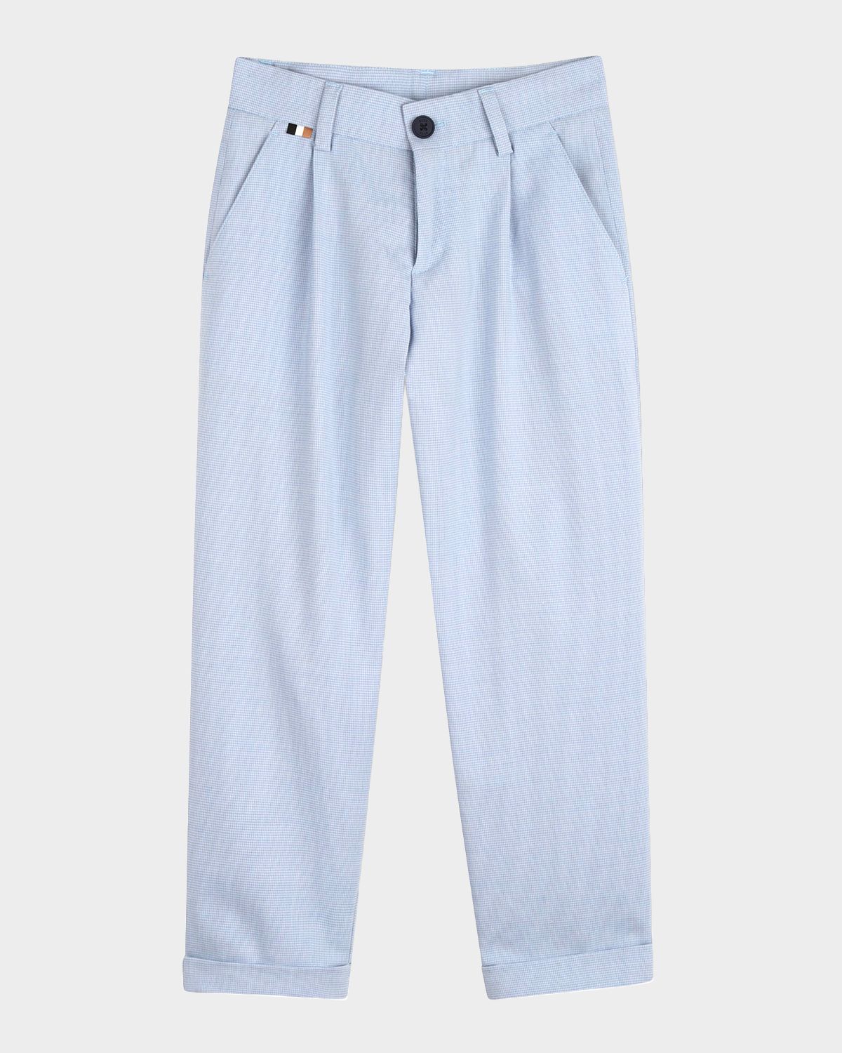 BOSS Boy 's Houndstooth Stretch Trousers, Size 8-