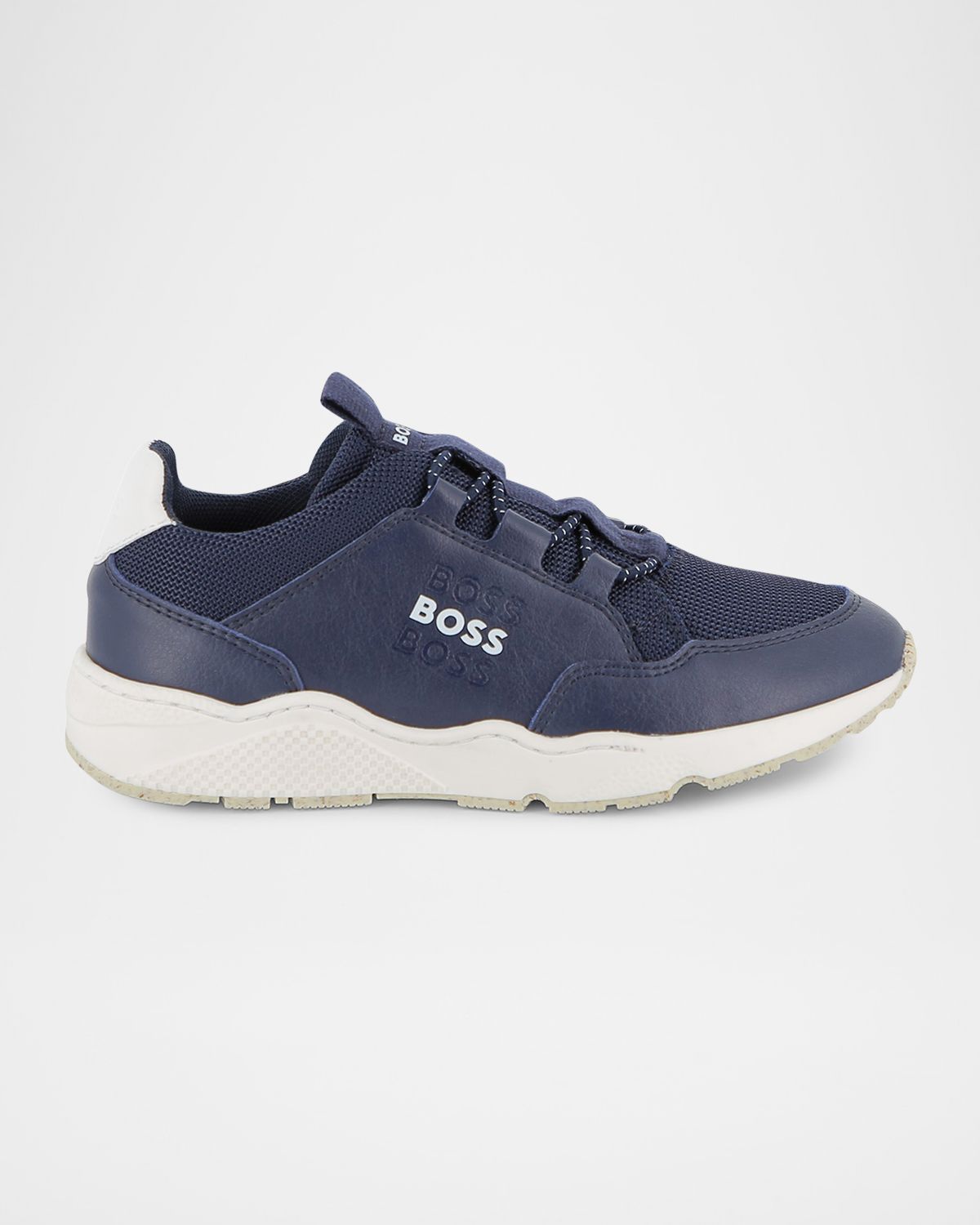 BOSS Boy 's Leather & Mesh Sneakers, Toddler/Kids