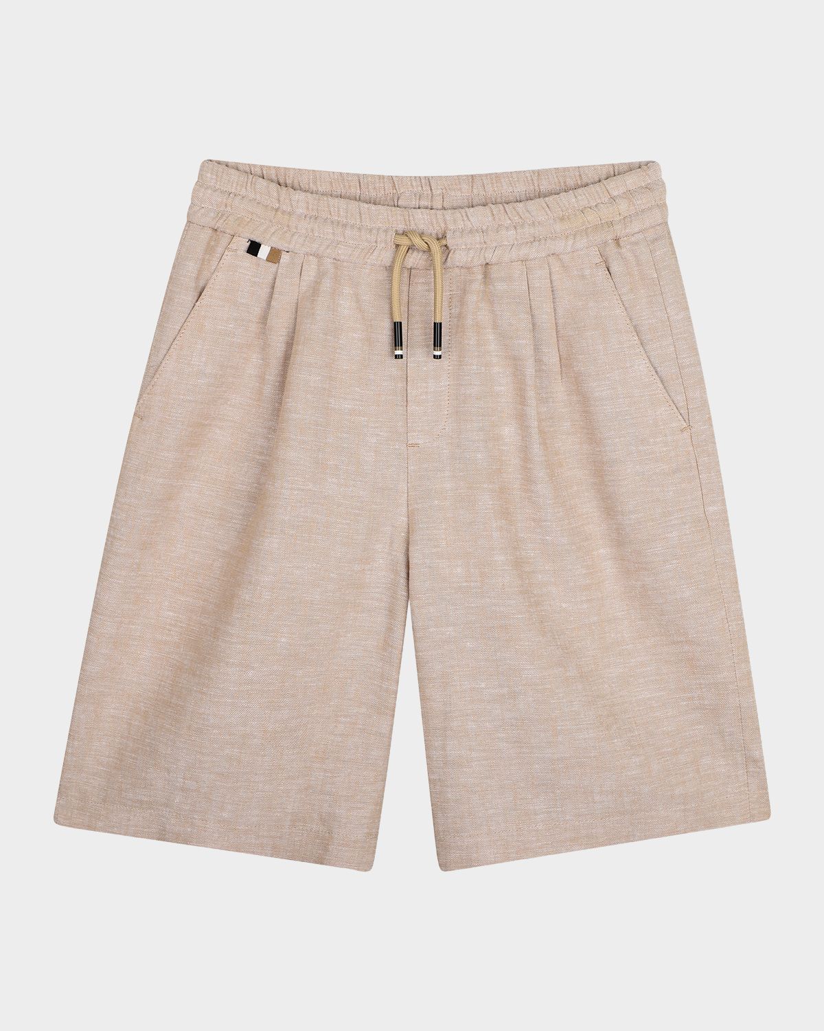 BOSS Boy 's Linen-Blend Drawstring Shorts, Size 4-