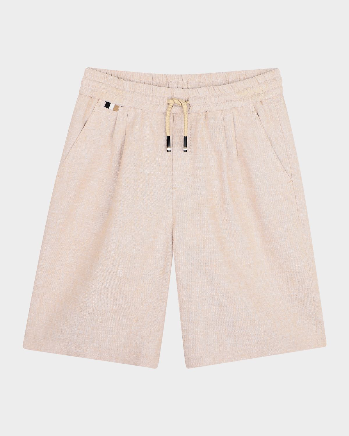 BOSS Boy 's Linen-Blend Drawstring Shorts, Size 8-16