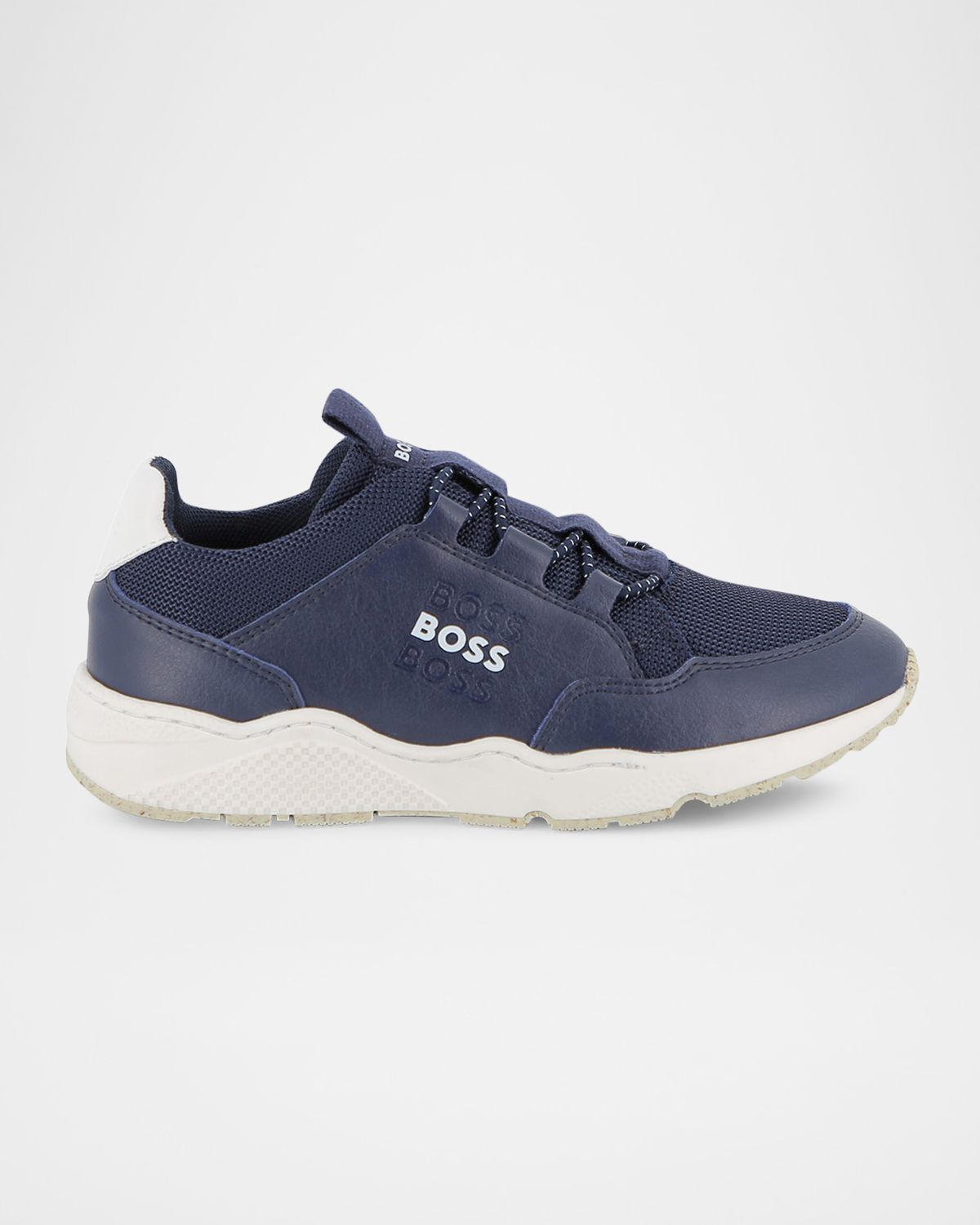 BOSS Boy 's Leather & Mesh Sneakers, Kids