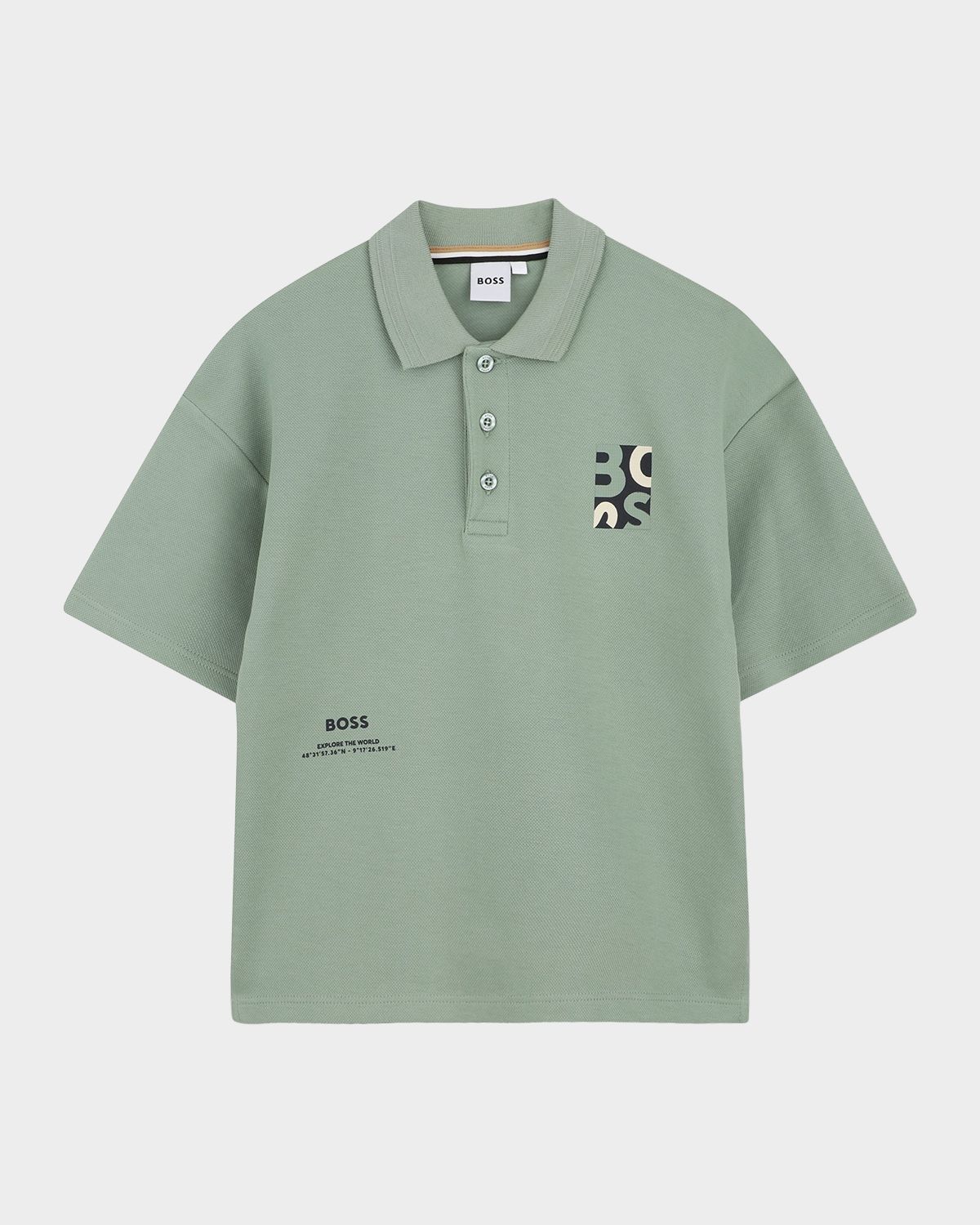 BOSS Boy 's Logo Short-Sleeve Polo Shirt, Size 8-