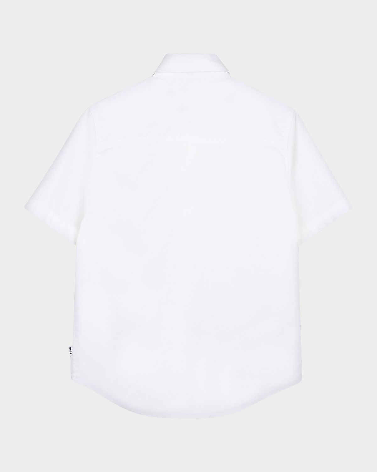 BOSS Boy 's Logo-Embroidered Short-Sleeve Cotton Shirt, Size 8-