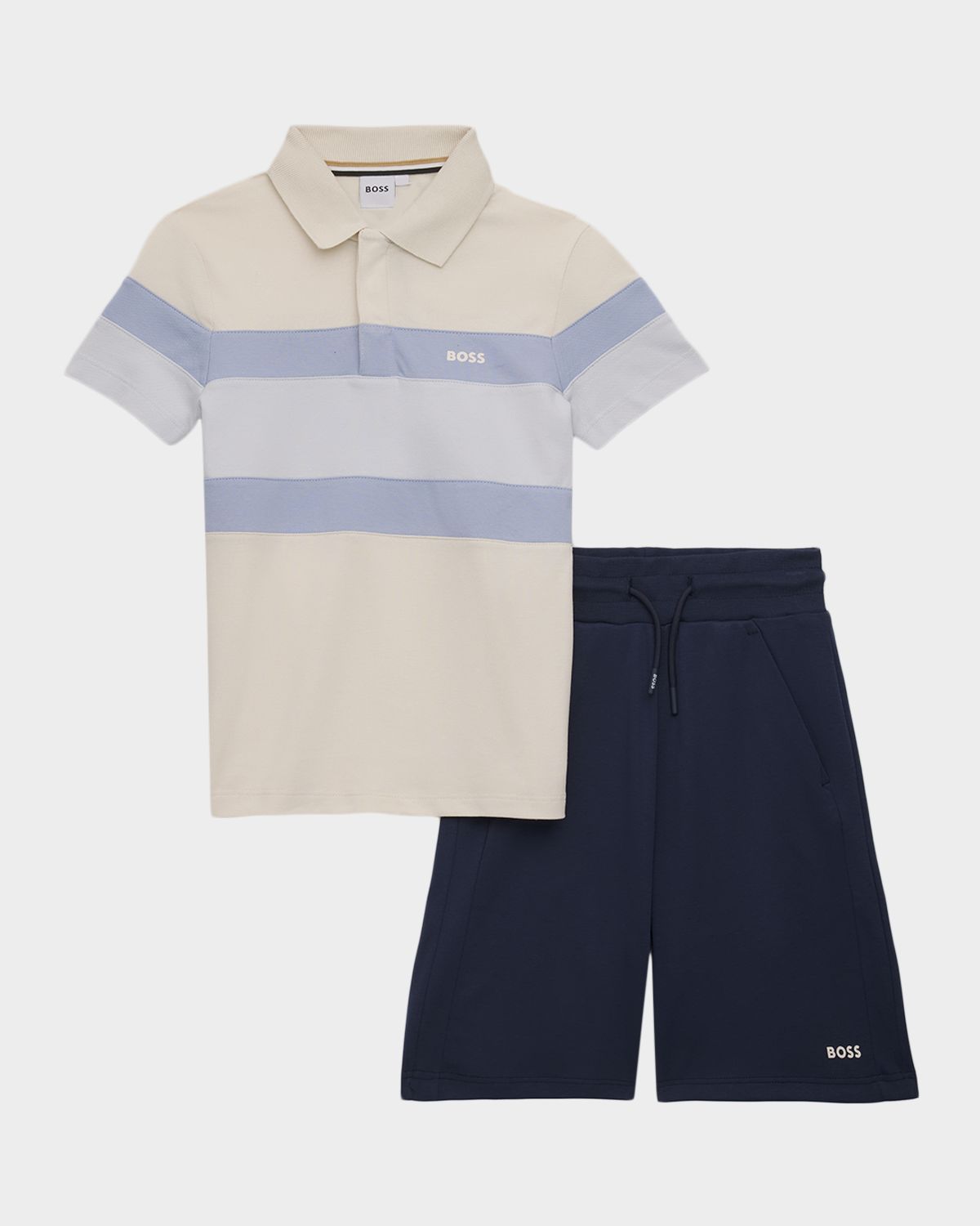 BOSS Boy 's Polo Shirt and Bermuda Shorts Set, Size 8-