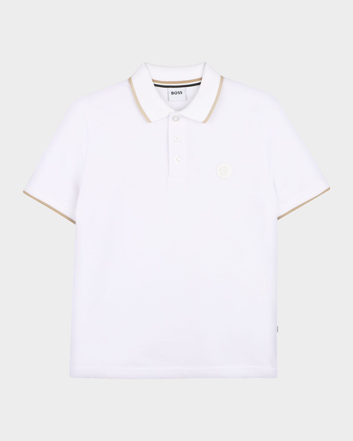 BOSS Boy 's Short-Sleeved Cotton Polo Shirt, Size 4-
