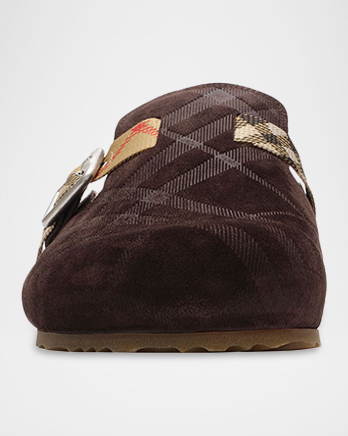 Burberry Men 's Suede Check Shearling-Lined Urchin Clogs | Thumbnail 6 Burberry Men 's Suede Check Shearling-Lined Urchin Clogs | Thumbnail 6