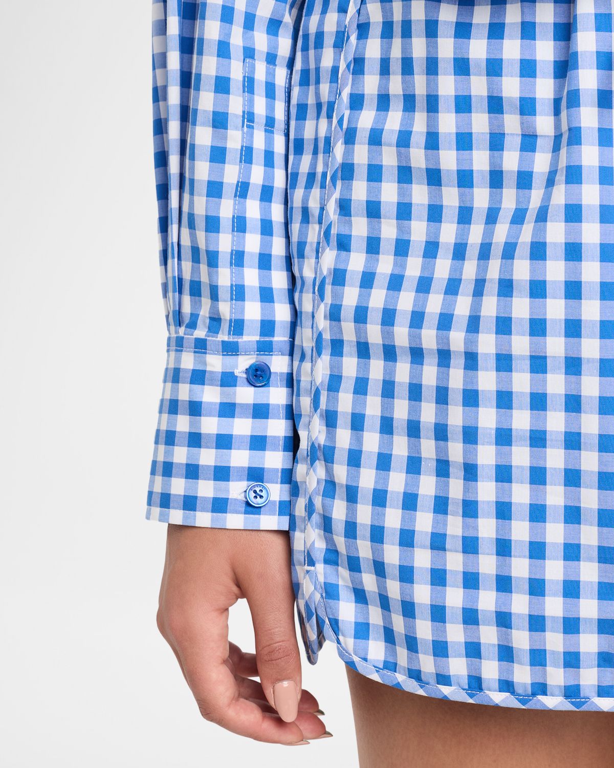 SIMKHAI Renata Cropped Gingham Shirt | Thumbnail 5 SIMKHAI Renata Cropped Gingham Shirt | Thumbnail 5