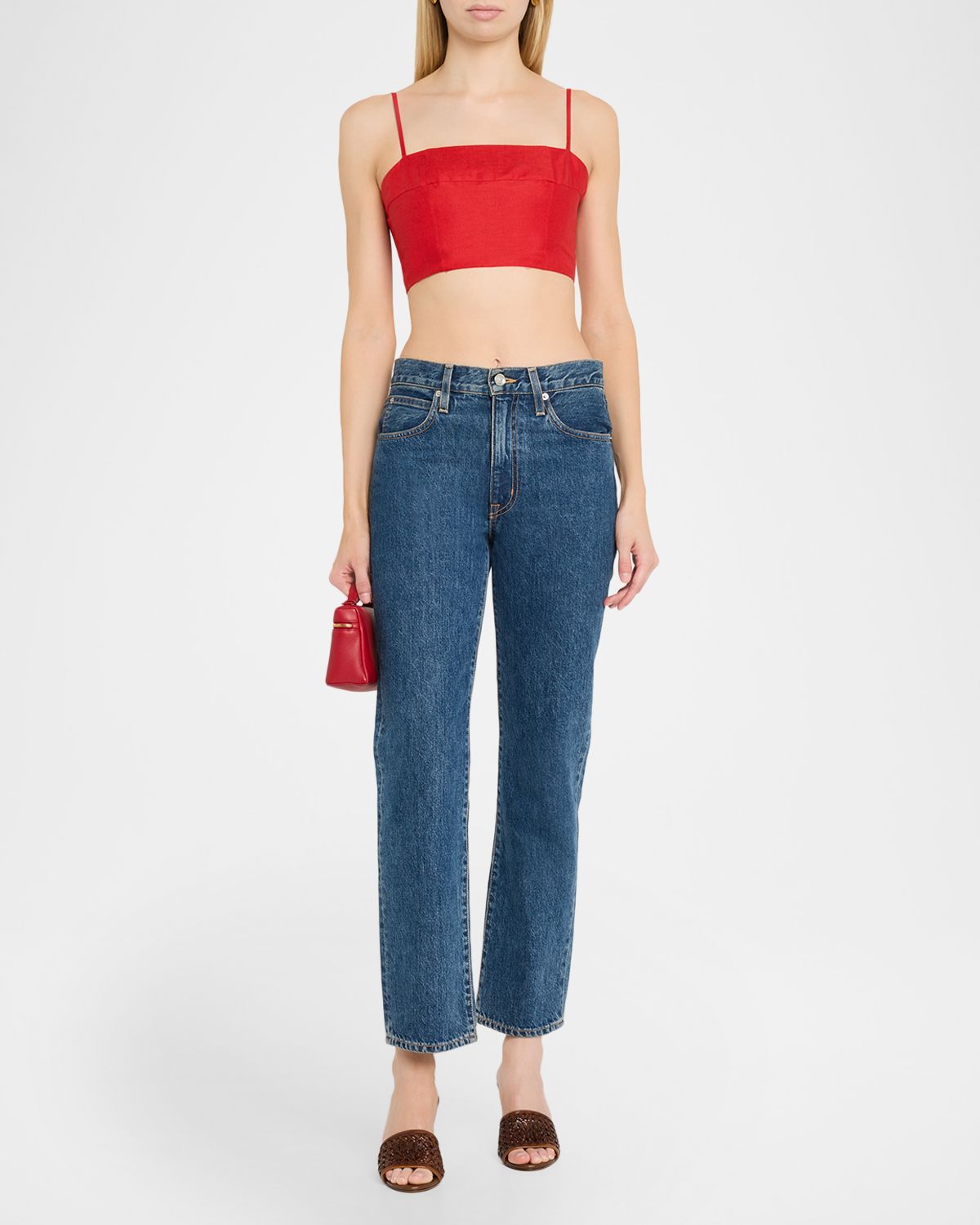 STAUD Federico Linen Crop Top | Thumbnail 2 STAUD Federico Linen Crop Top | Thumbnail 2