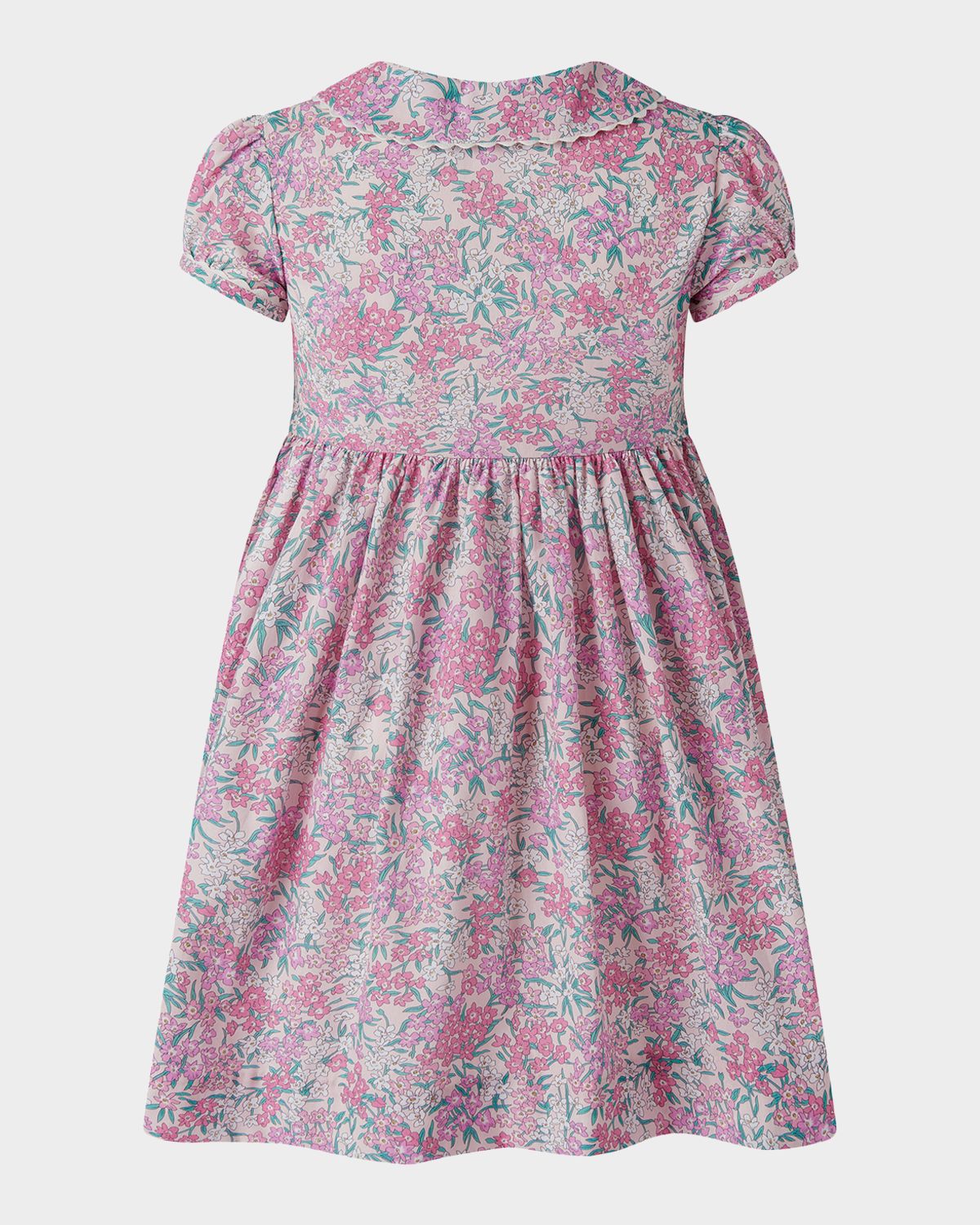 Rachel Riley Girl 's Floral Button-Front Dress, Size 2-8
