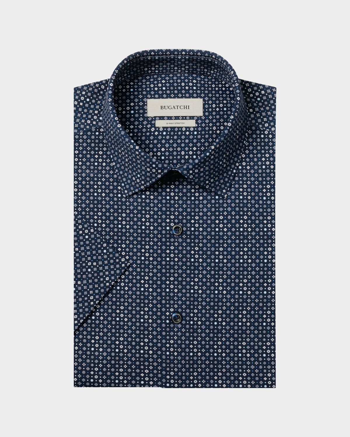 Bugatchi Men 's Geometric Stretch-Cotton Shirt | Image 1 Bugatchi Men 's Geometric Stretch-Cotton Shirt | Image 1