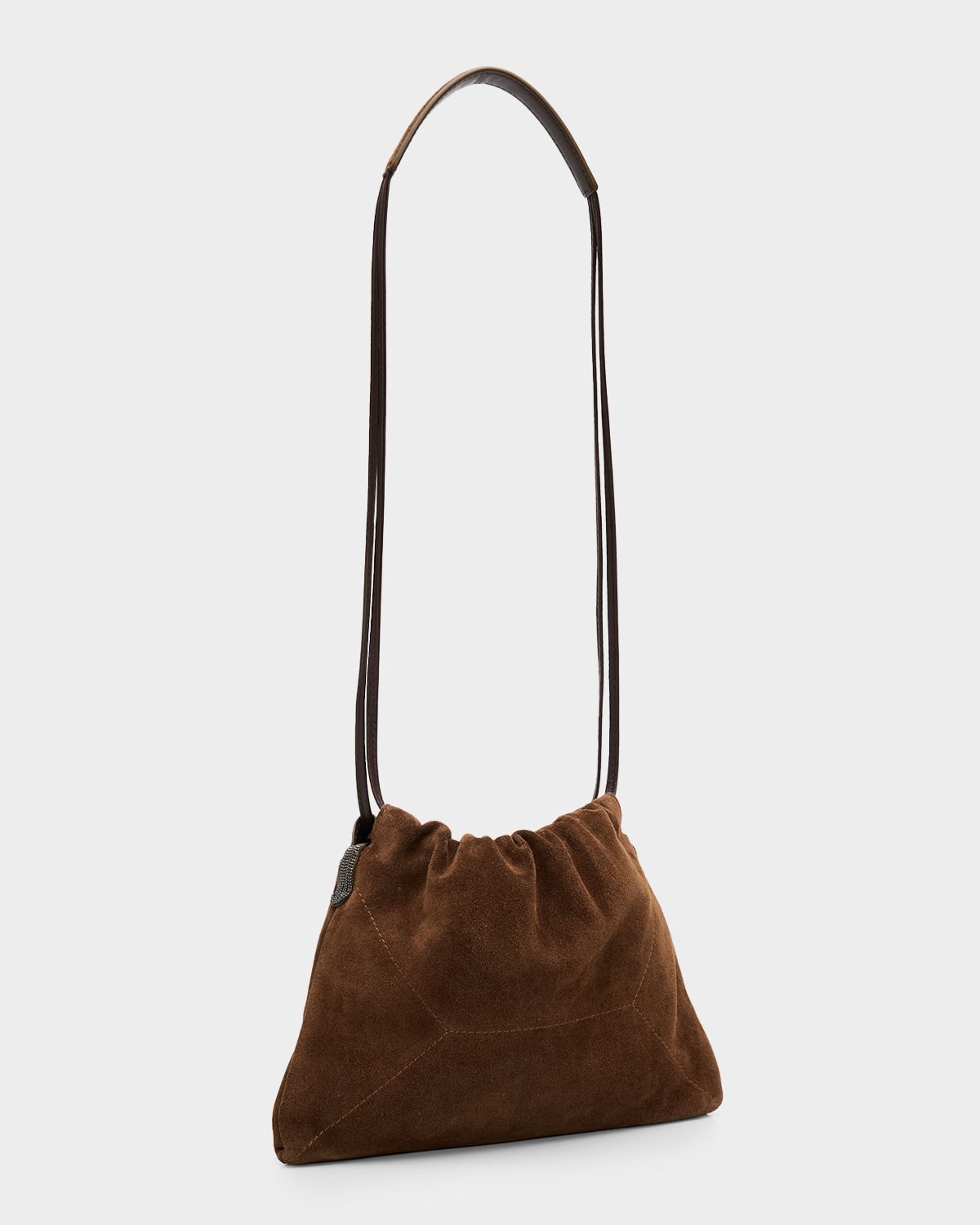 Brunello Cucinelli Suede Drawstring Shoulder Bag | Thumbnail 3 Brunello Cucinelli Suede Drawstring Shoulder Bag | Thumbnail 3