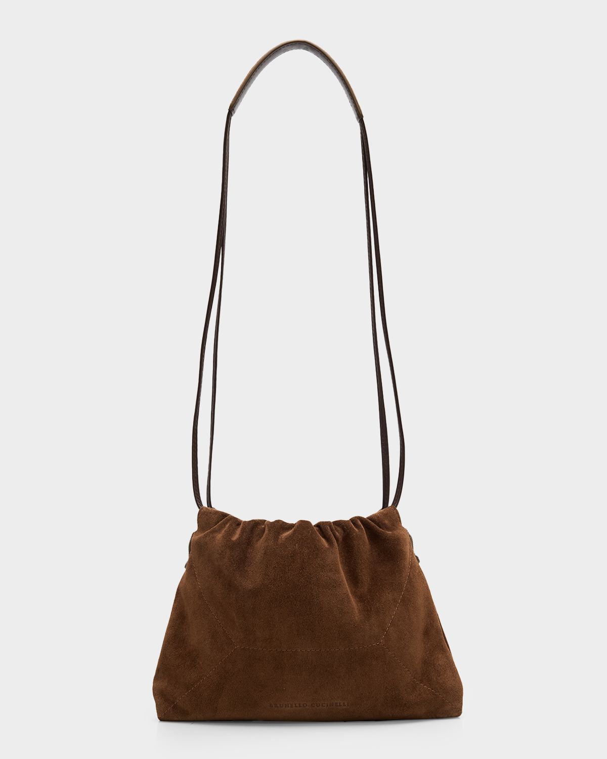 Brunello Cucinelli Suede Drawstring Shoulder Bag