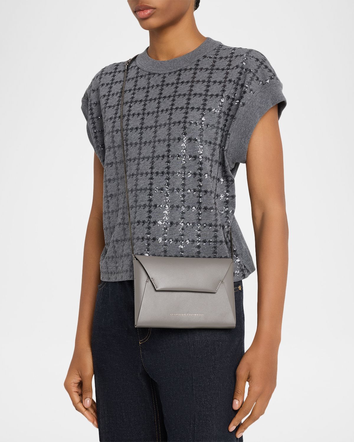 Brunello Cucinelli Leather Envelope Clutch Bag | Thumbnail 5 Brunello Cucinelli Leather Envelope Clutch Bag | Thumbnail 5