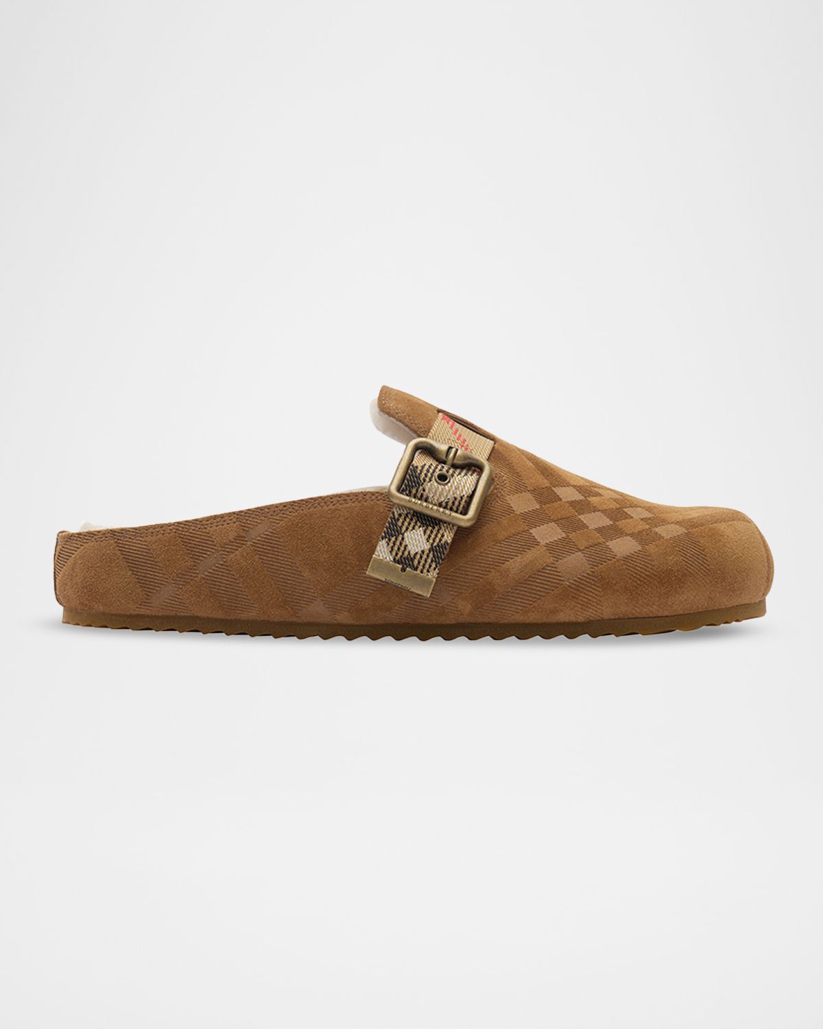 Burberry Urchin Shearling-Lined Suede Clogs | Thumbnail 7