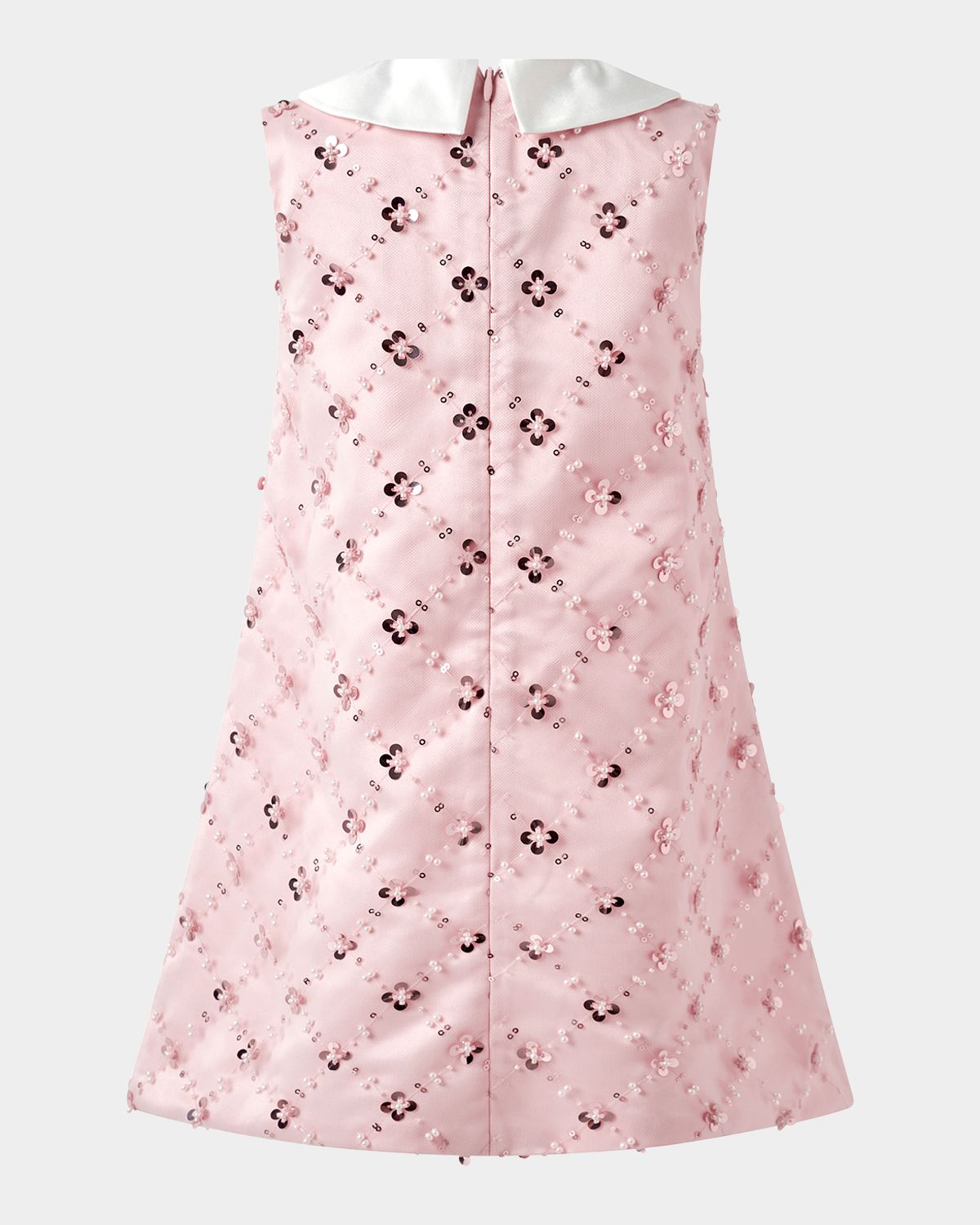 Rachel Riley Girl 's Peter Pan Collar Sequin Party Dress, Size 5-