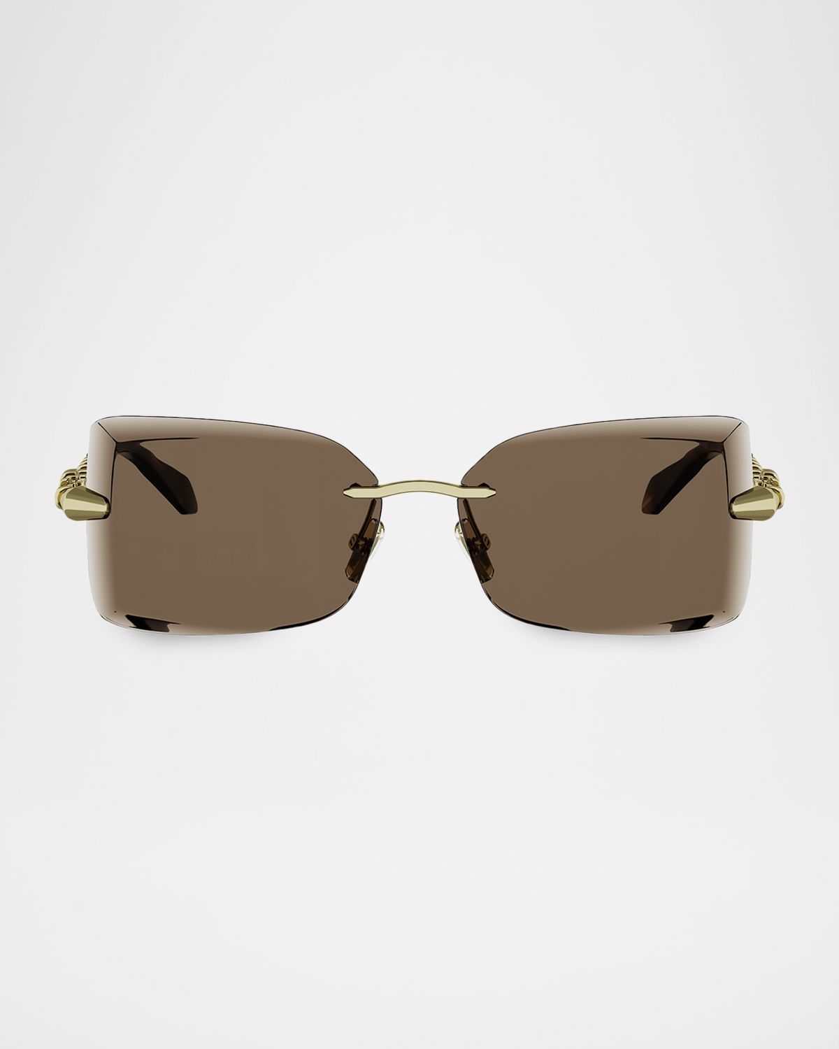 BVLGARI Serpenti 62mm Metal Rectangular Sunglasses