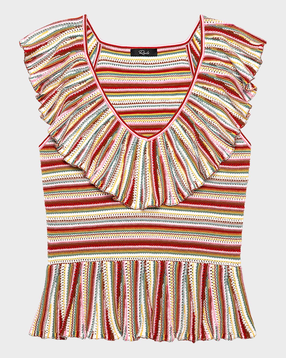 Rails Carmelita Stripe Crochet Top - Women's Clothing